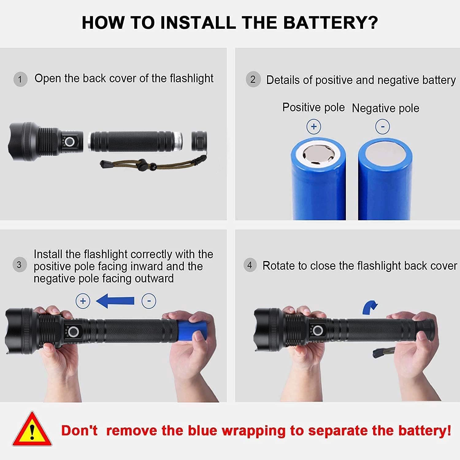 Cinlinso Rechargeable Flashlight Brightest Waterproof Image