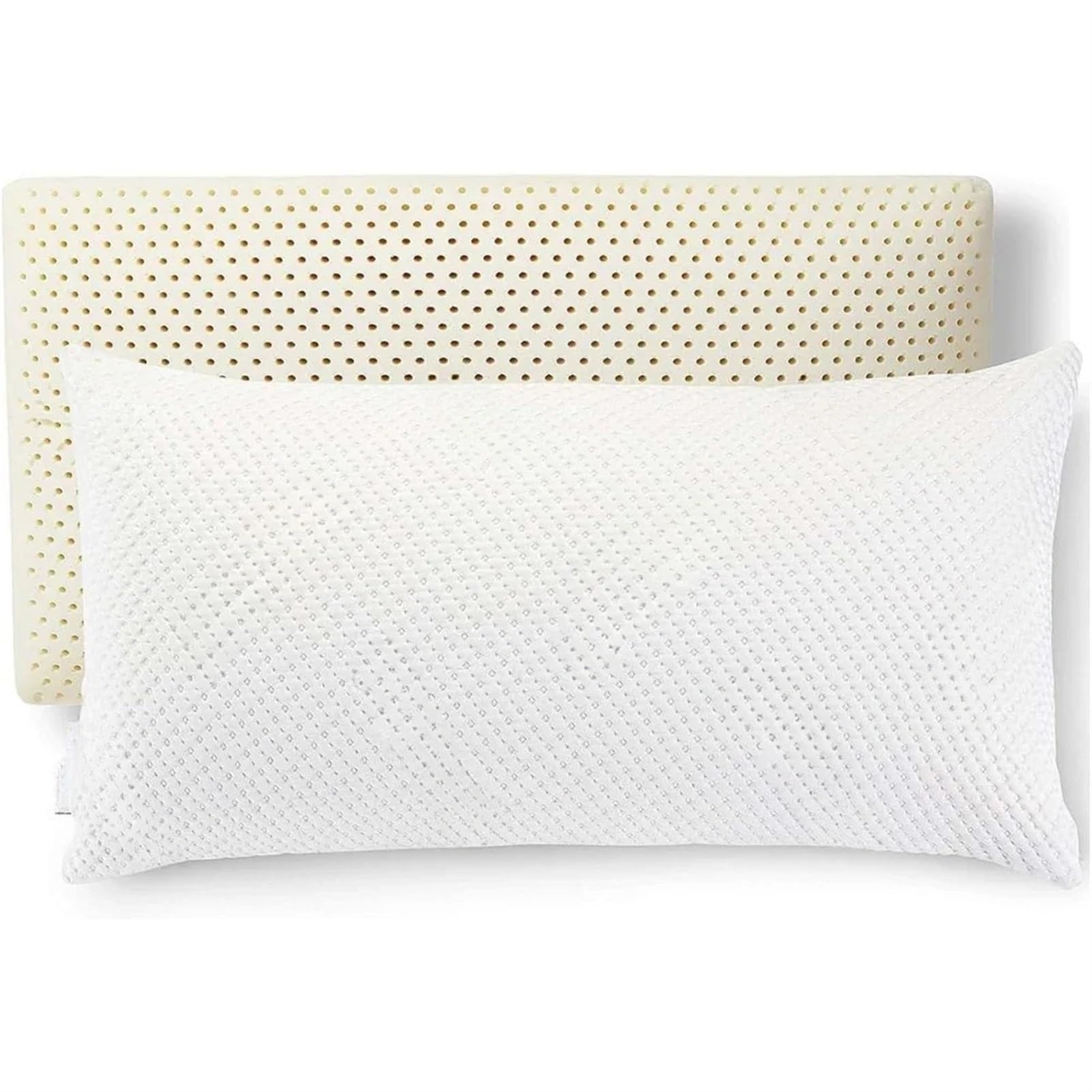Almohada De LáTex Almohada for aliviar la presión Almohadas for dormir 99 % látex natural Almohada de cama de perfil alto for dormir Transpirable Hogar Almohada Cervical De LáTex(King High Profile)