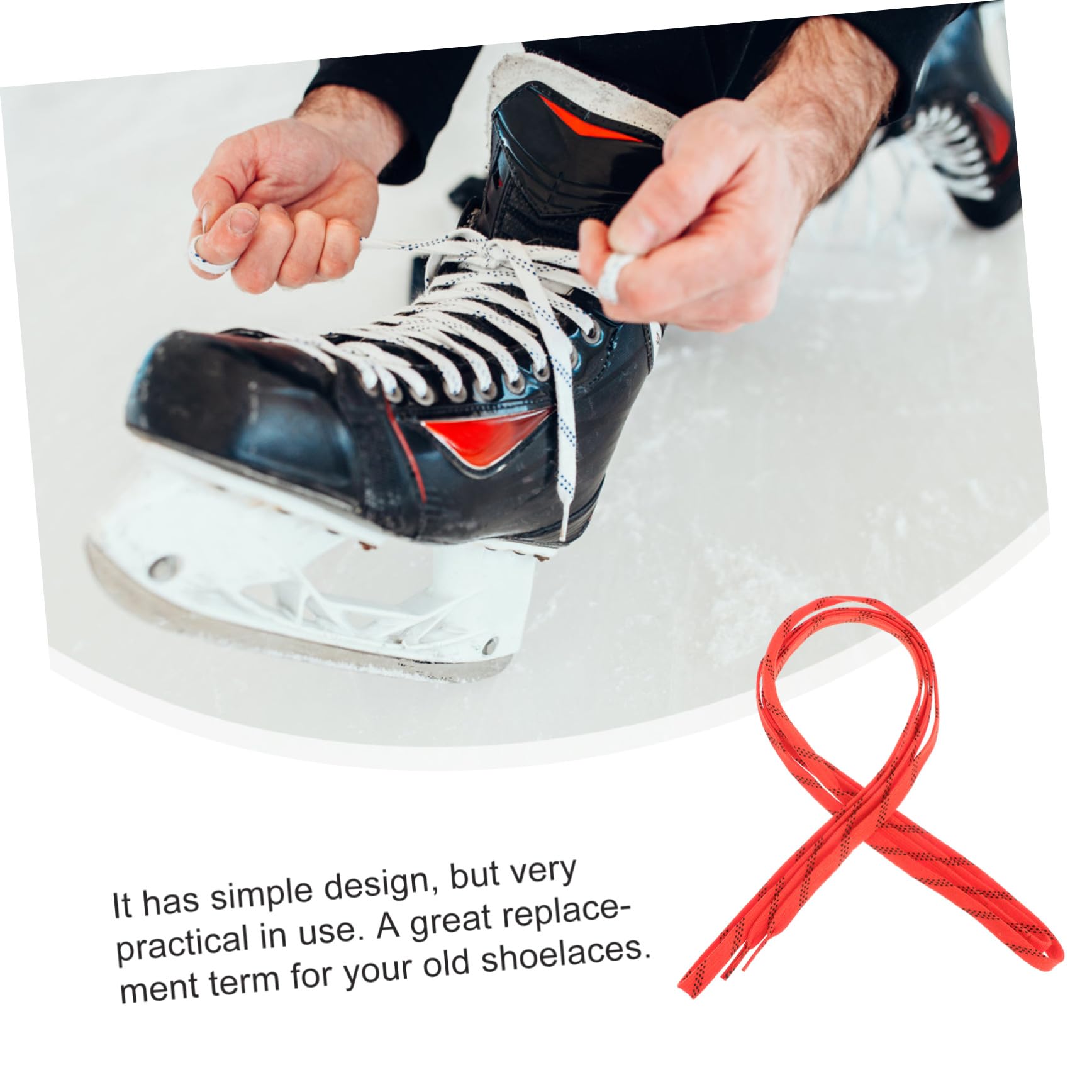 Lacets Hockey Cirés Orange Résistants et Durables pour Patins de Sport et Ski Lacet Patin Hockey Polyvalent et Robuste