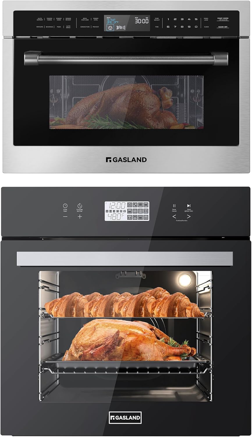 Gasland 24 Inch Built in microwave oven+24 Inch Electric Wall Oven