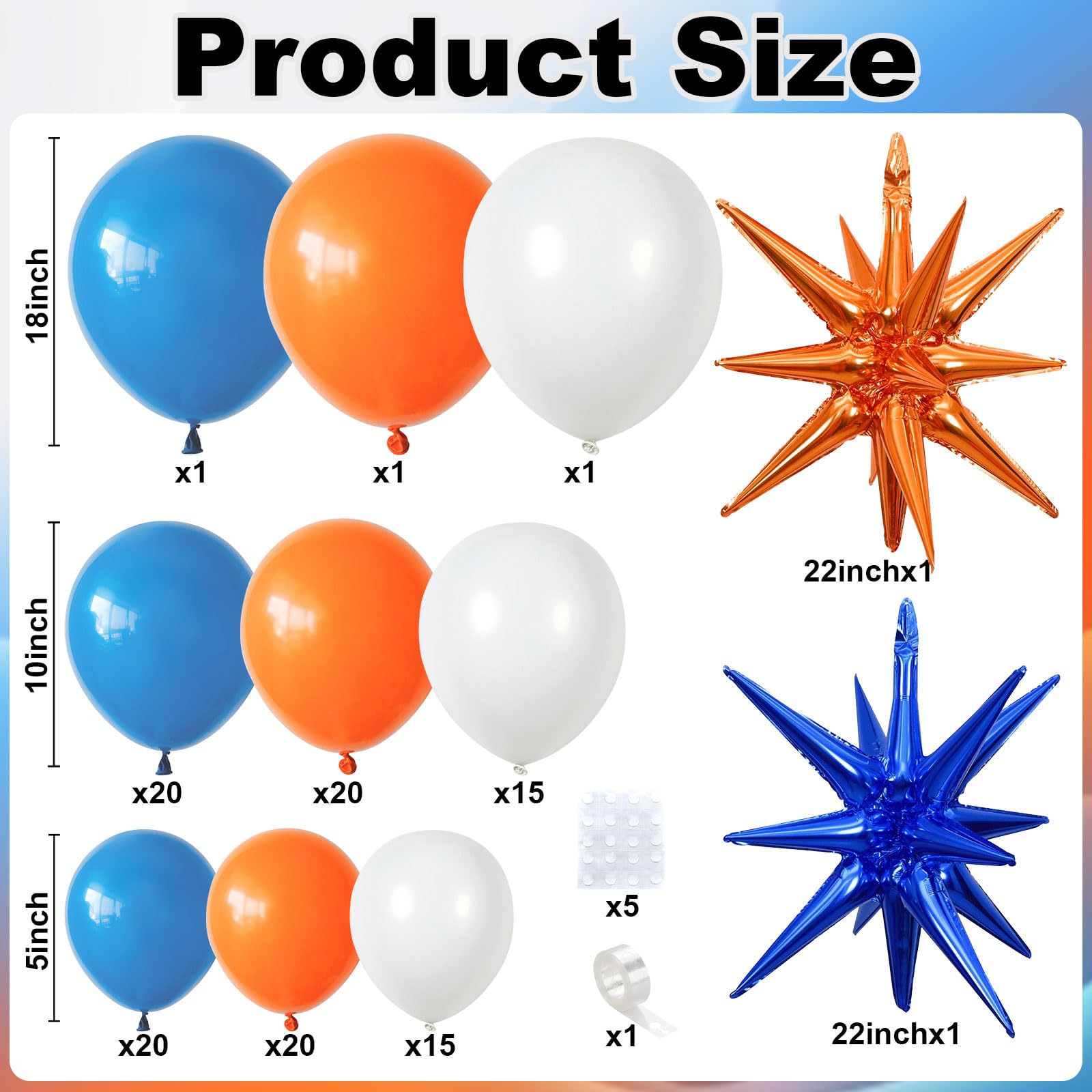 QIFU Kit per arco di palloncini da 107 pezzi, gonfiabili con elio, in lattice, per decorazione di compleanni da 1 a 18 anni, baby shower, battesimi di neonati maschi, matrimoni, blu navy