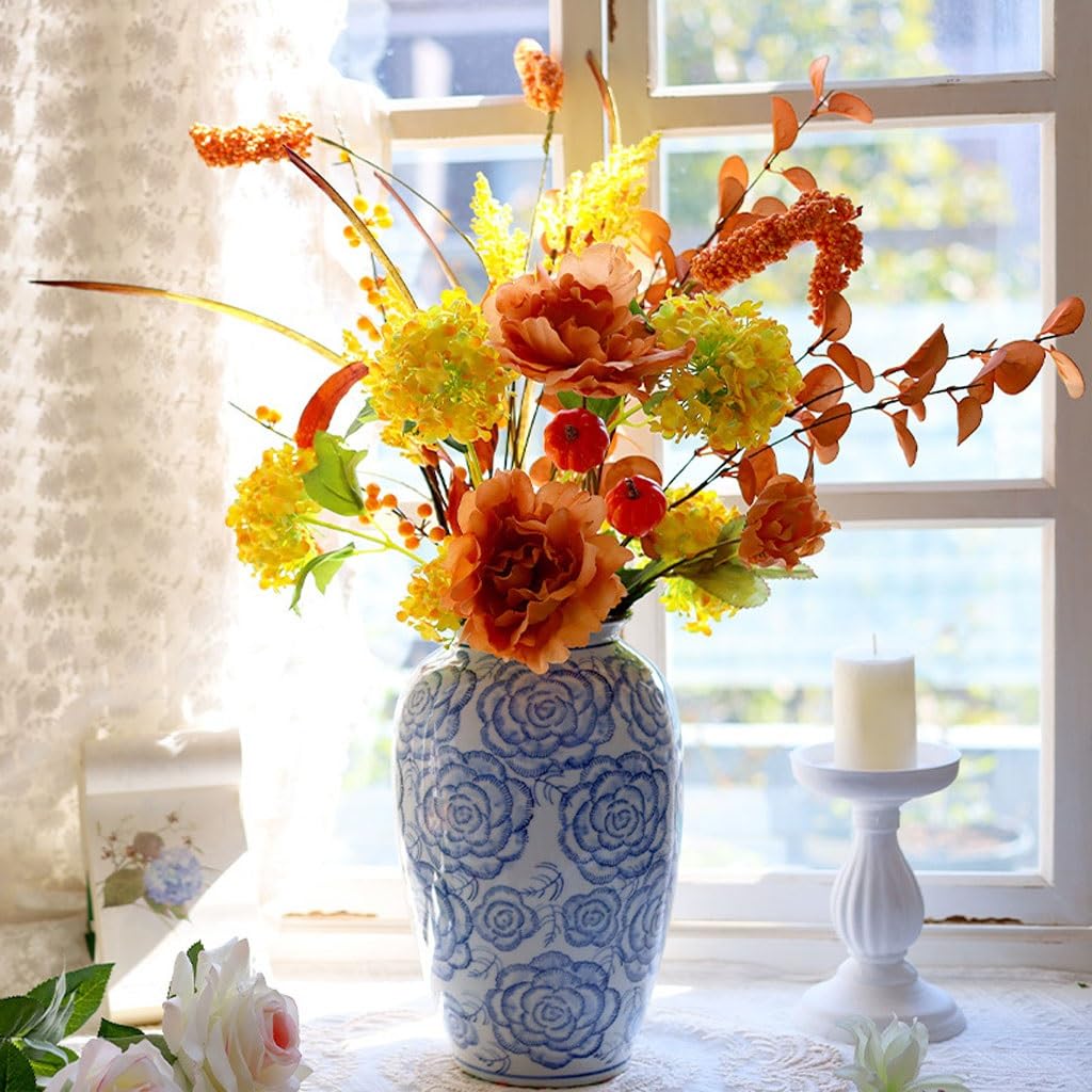 Vasen Wohndeko Wohnzimmer-Blumengefäß, Keramik-Blumenarrangement-Vase, Heimeingang, Tischdekoration