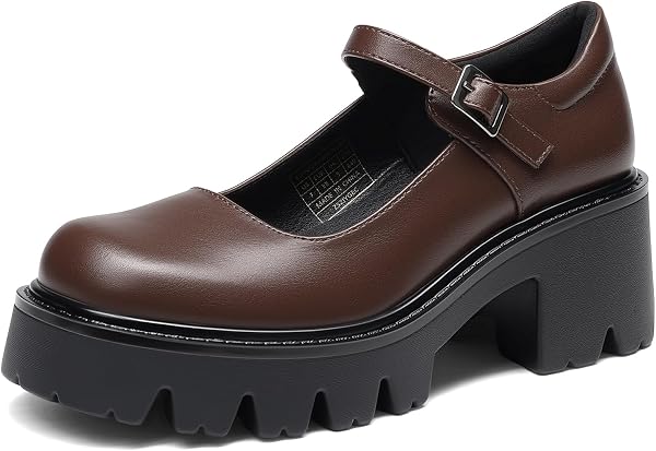 DREAM PAIRS Women's Mary Janes Shoes Platform Pumps