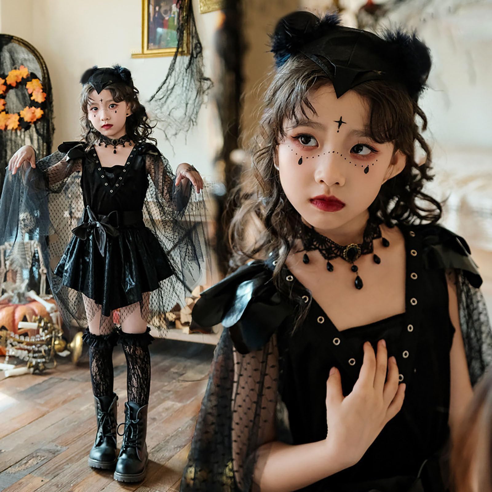 Hexenkostüm Kind Halloween Kostüm Kostüme Für Kinder Halloween Tutu Rock Set Mit Hut & Besen Für Kinder Sommerkleid Mädchen Kleid Party Karnevalskostüme Cosplay Party Verkleidung