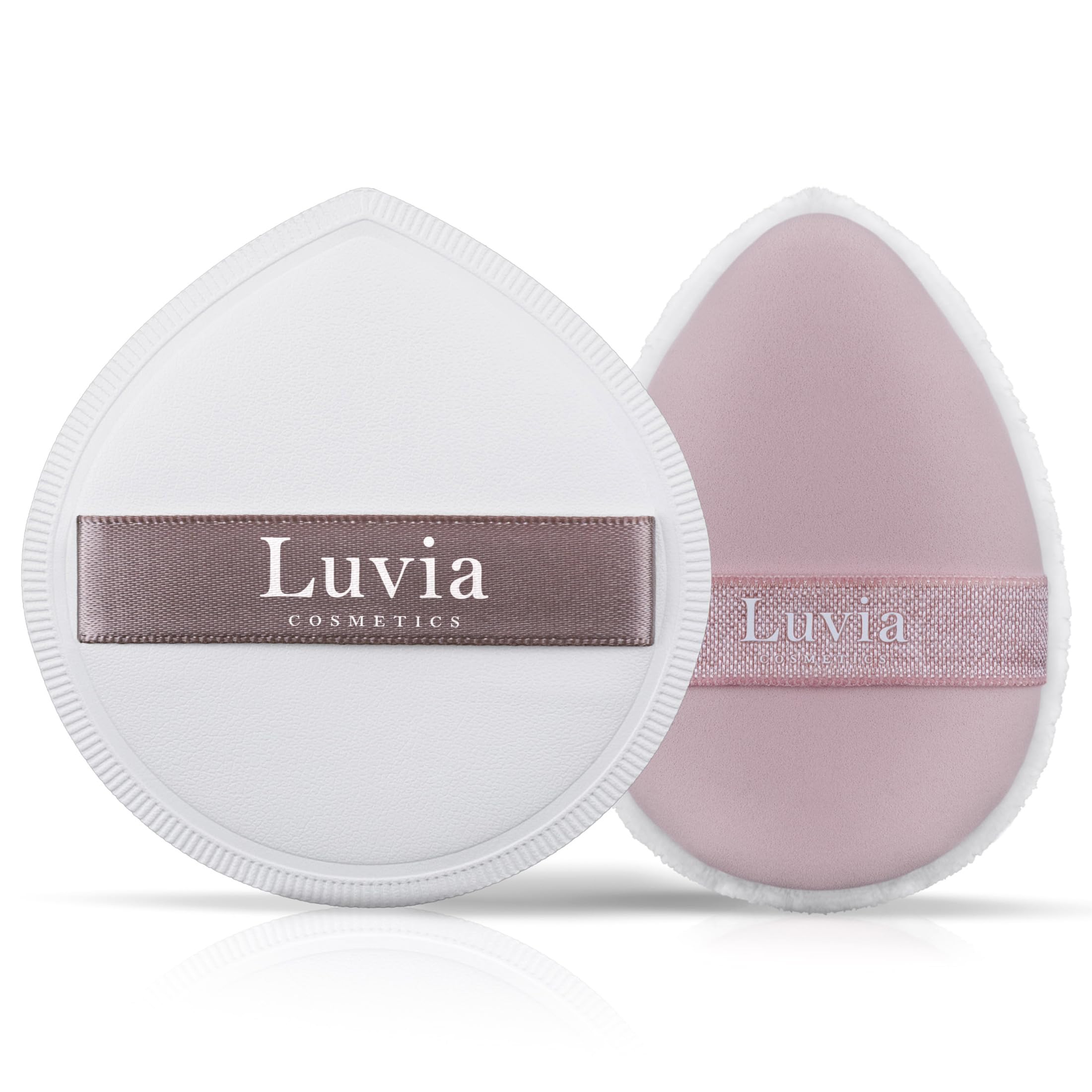 Duo Puff Kit Elegance/Candy – Luvia Cosmetics The Puffys, Puffy Puff i gąbka kosmetyczna w zestawie, dwustronny puff do makijażu, profesjonalne pudry do pudru i płynnej tekstury