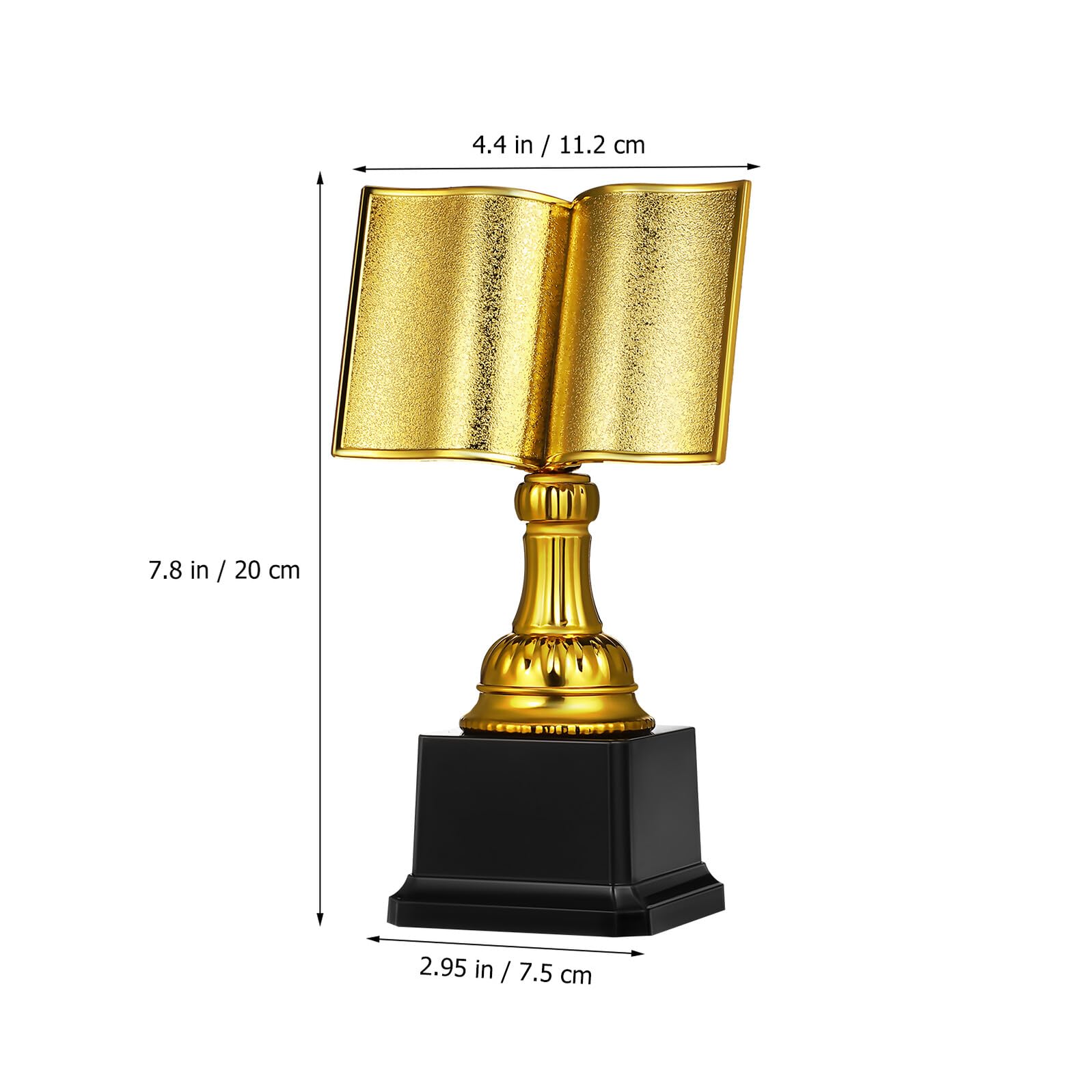 Healvian Auszeichnungstrophäe Lesewettbewerb Kunststoff Pokal mit Goldenem Design als Preis für Gewinner und Erinnerung an Leseveranstaltungen