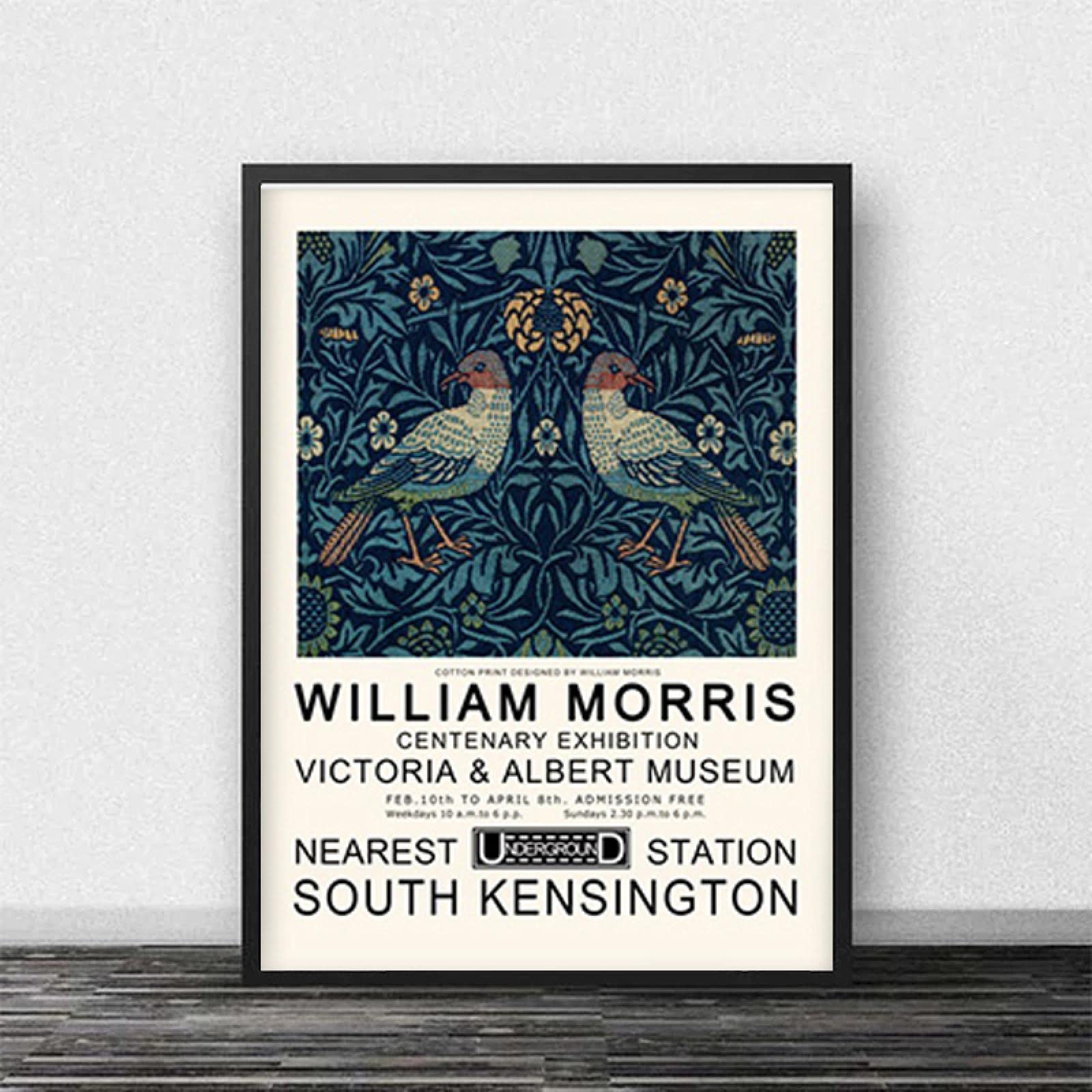 Dittelle Astratto Fiore Uccelli William Morris Tela Pittura Stampe e Poster London Underground Art Nouveau Living Room Decor 70x100cm-3 Pezzi Senza Cornice