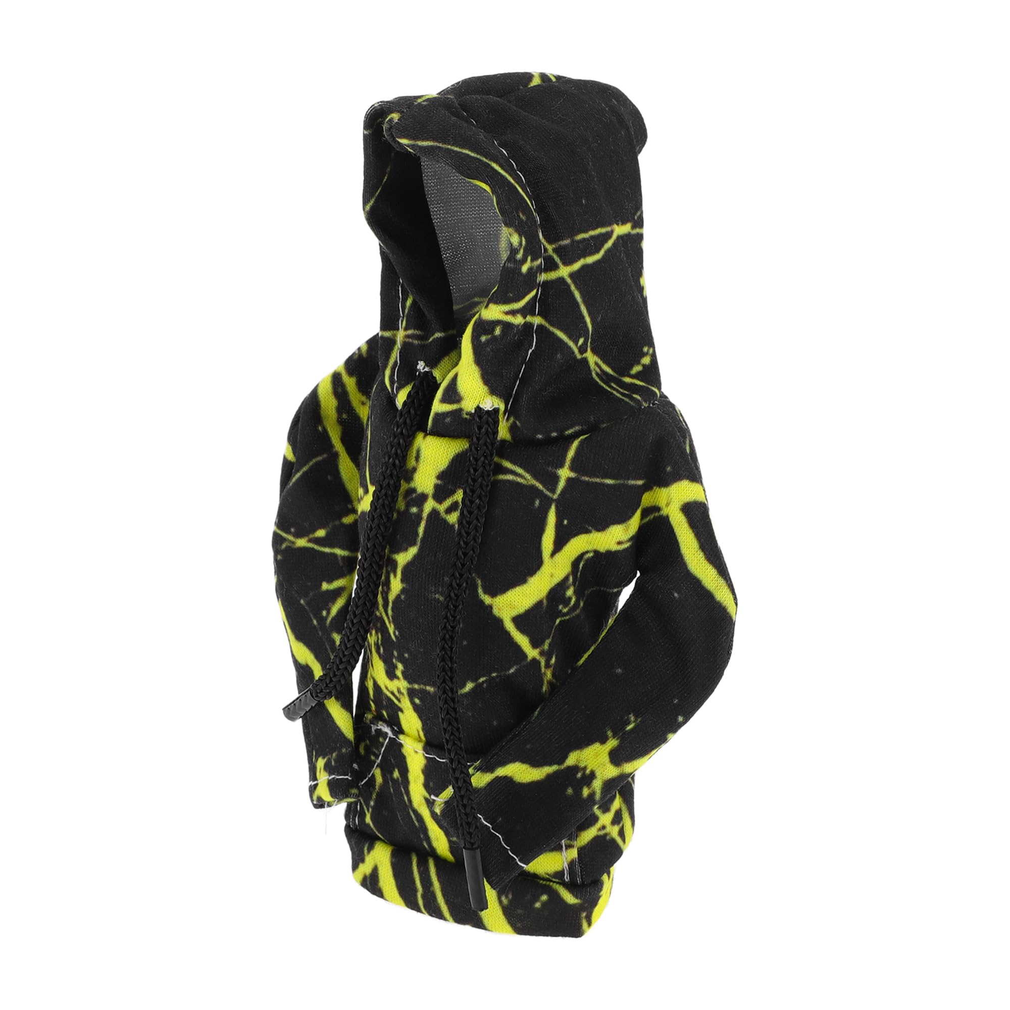 1 Pc Gear Shift Knob Cover Decoration Stick Shifting Handle Protector 5.91"x4.33" Hoodie Style Black Yellow Polyester