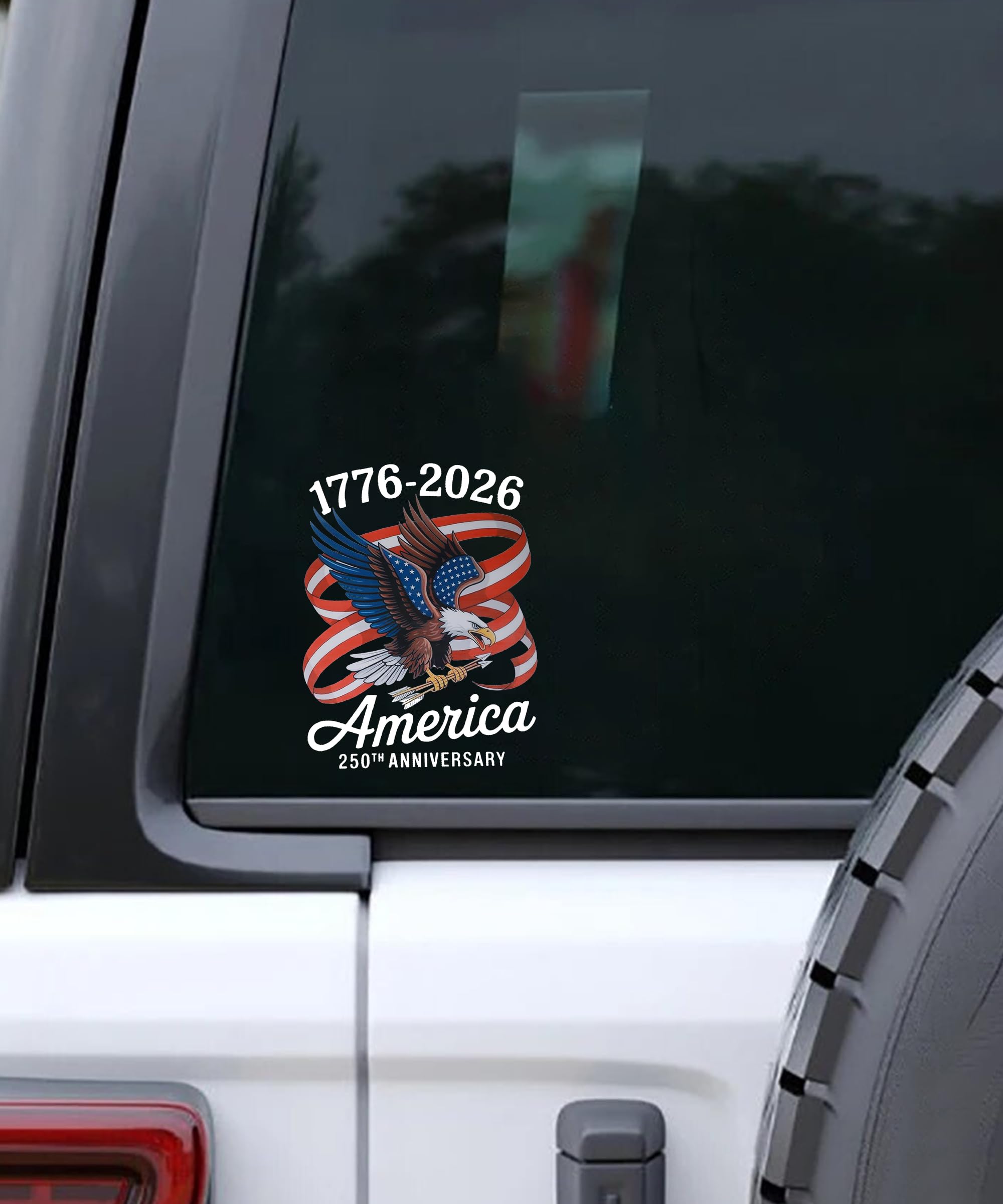 Car Stickers,Car Accessories America 250th Anniversary Eagle Sticker,Automotive Decals,Automotive Bumper Stickers,Suitable for All Sedans,Cars,Trucks,SUVs,RVs (Red C, 6 inches)
