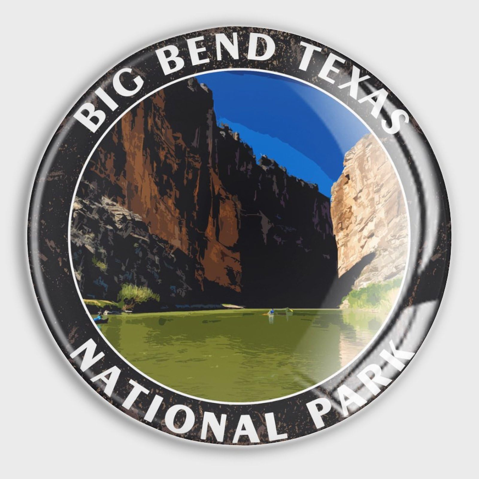 Aimant Big Bend Texas pour réfrigérateur et tableau de bureau