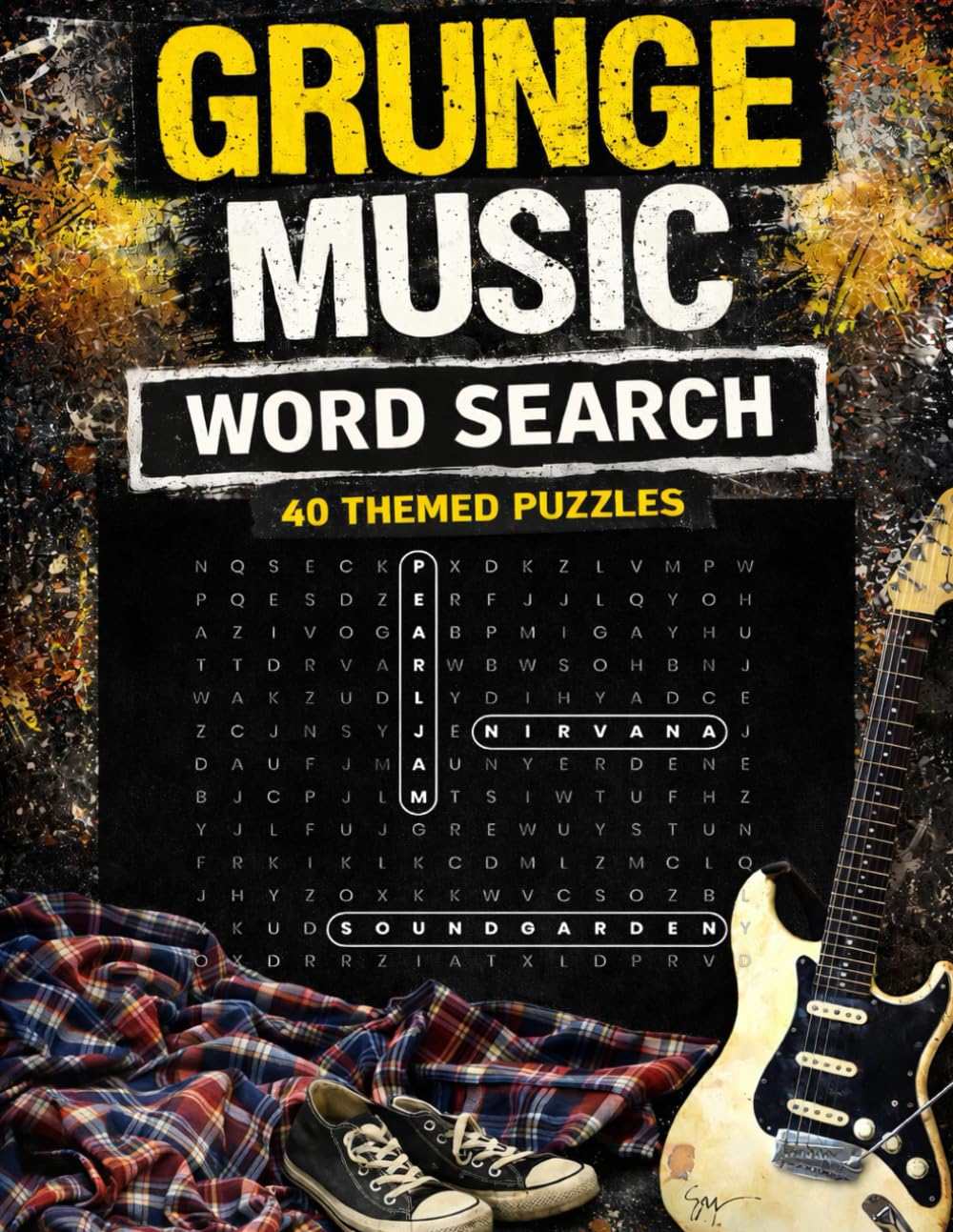 Grunge Music Word Search: 40 Themed Puzzles