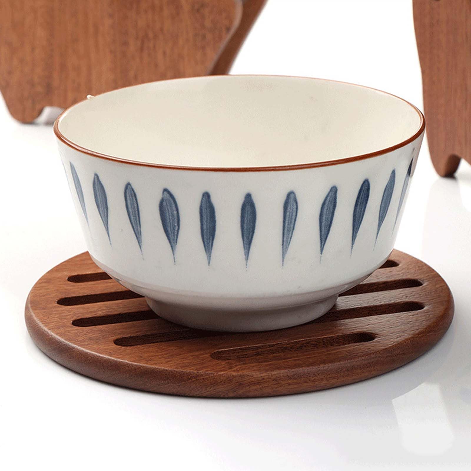 Dessous de Plat en Bois Massif avec Support de Rangement,