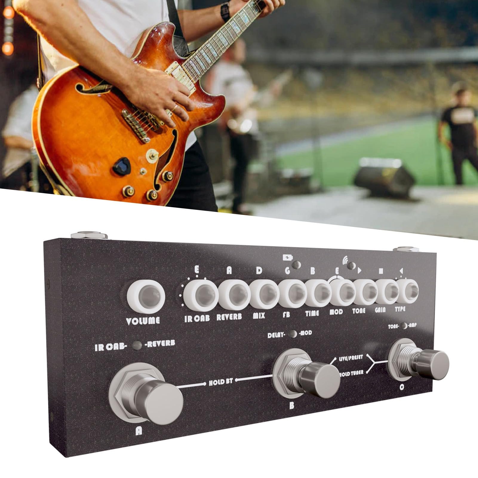 Processore Effetti Chitarra Multieffetto Con Bluetooth E Caricamento IR - 9 Modelli Ampli, Delay, Riverbero - Foto 5