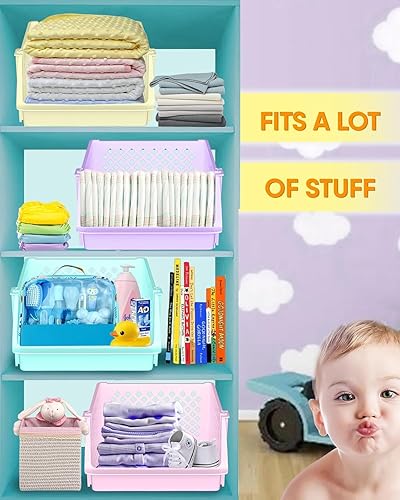 Miniatura 28 de TidyFriend - Contenedores apilables de almacenamiento para despensa, paquete de 8 contenedores apilables para organizar alimentos, cocina