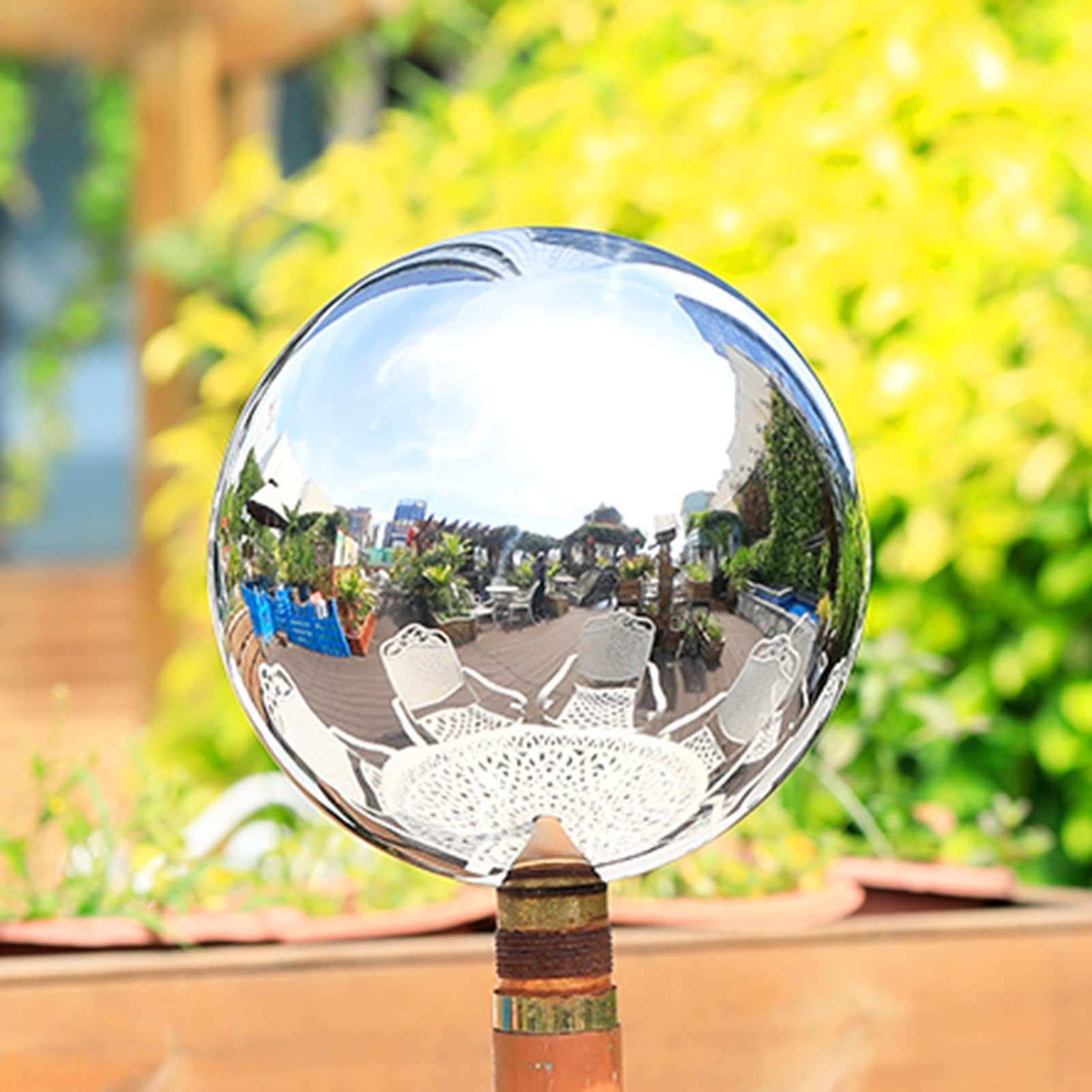 Boule De Décoration Réfléchissante En Acier Inoxydable 304