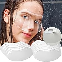 Vista 1 de 100 piezas de protector facial y ocular para ducha después de la cirugía, protector ocular transparente desechable de plástico para ducha, protector