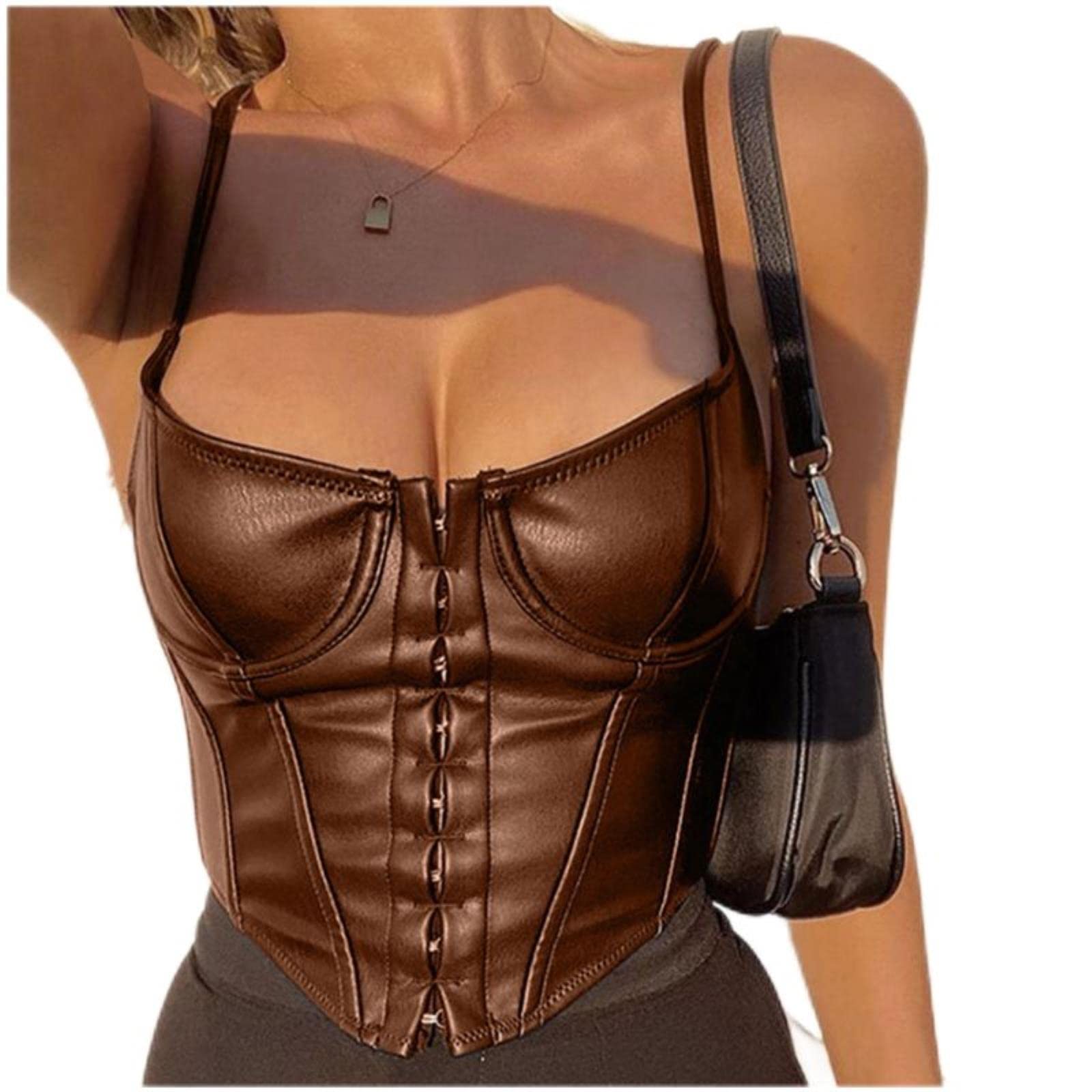 Corsetto estivo da donna di modo sexy scollato bustier imbracatura crop top skinny slim push up gilet canotta per le vacanze club party