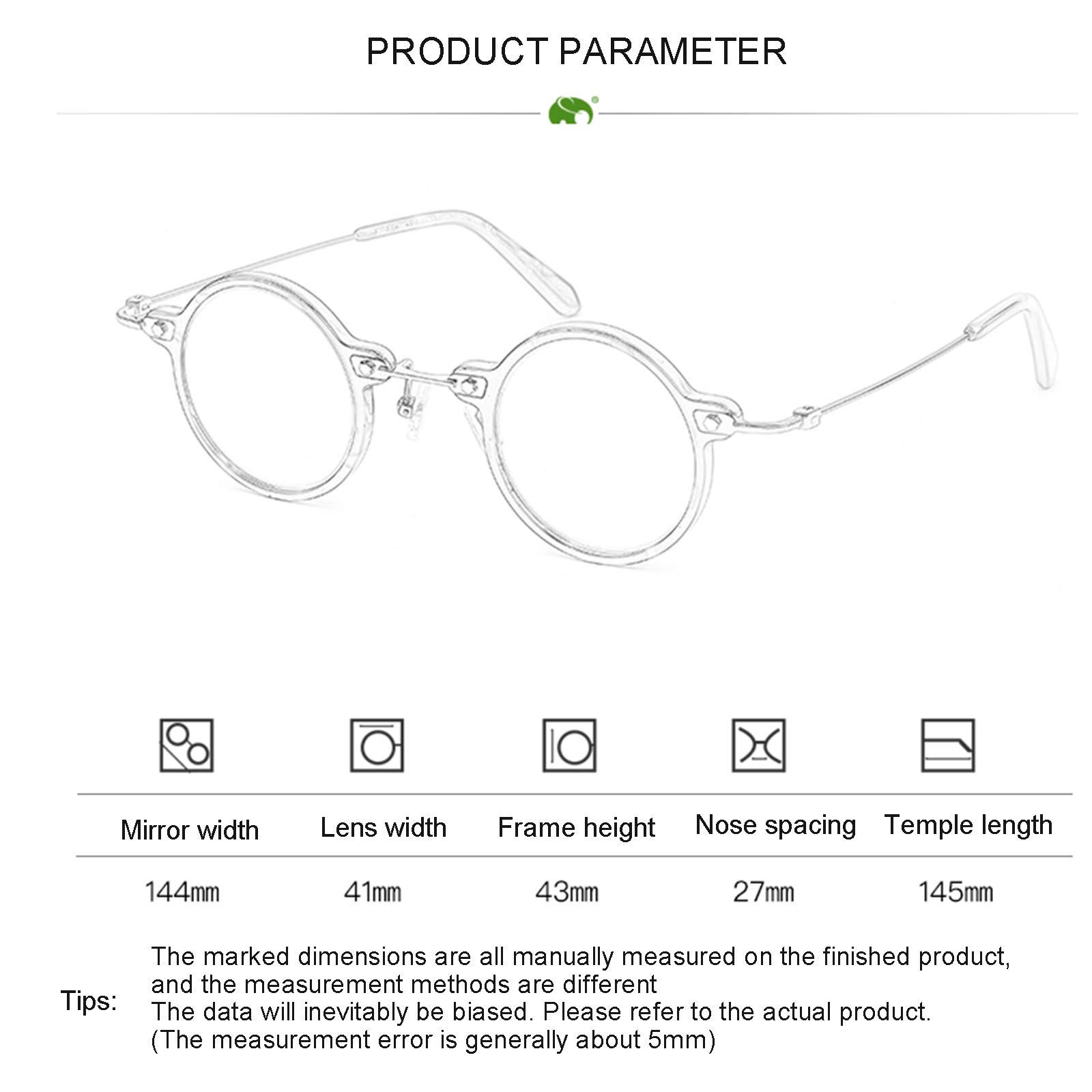Occhiali da Lettura di Cristallo Vintage Lettura Custodia Inclusa Incluso Ad Alta Definizione Anti-Blue Light Eye Protection, retrò Piccola Progettazione del Telaio Rotondo,+2.5