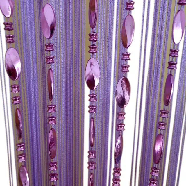 Kralen Gordijn: Tangpan Paarse Kralen Gordijn Met Franjes