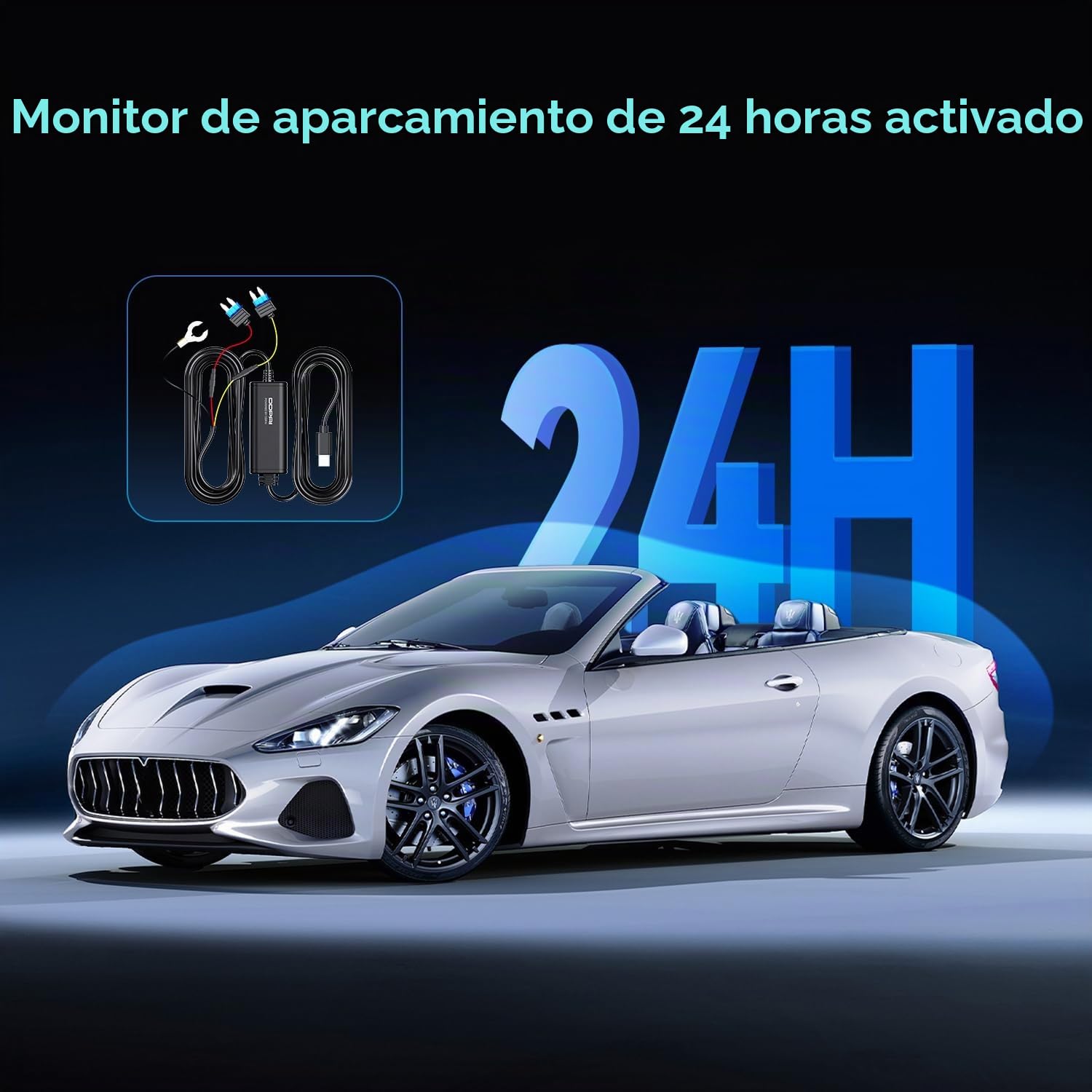DDPAI Kit Hardwire USB-C para Dashcam | Monitorización Estacionamiento 24h | Convertidor 12V/2A a 5V/3A 3m | Compatible con Z50 Pro/Z60/Z60 Pro/Z90 Pro/Z90 Master