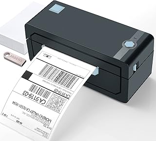 Thermal Direct Shipping Label Printer - 4x6 Label Printer for Shipping Packages, Compatible with Mac, Windows, Ebay, Amazon, FedEx, UPS, USPS, No Ink, No Toners, Paper Support Holder