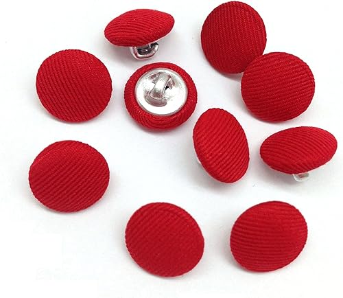 Vista 168 de PEPPERLONELY 10 piezas de tela de 0.394 in cubierta con botones redondos de vástago de metal, azul marino