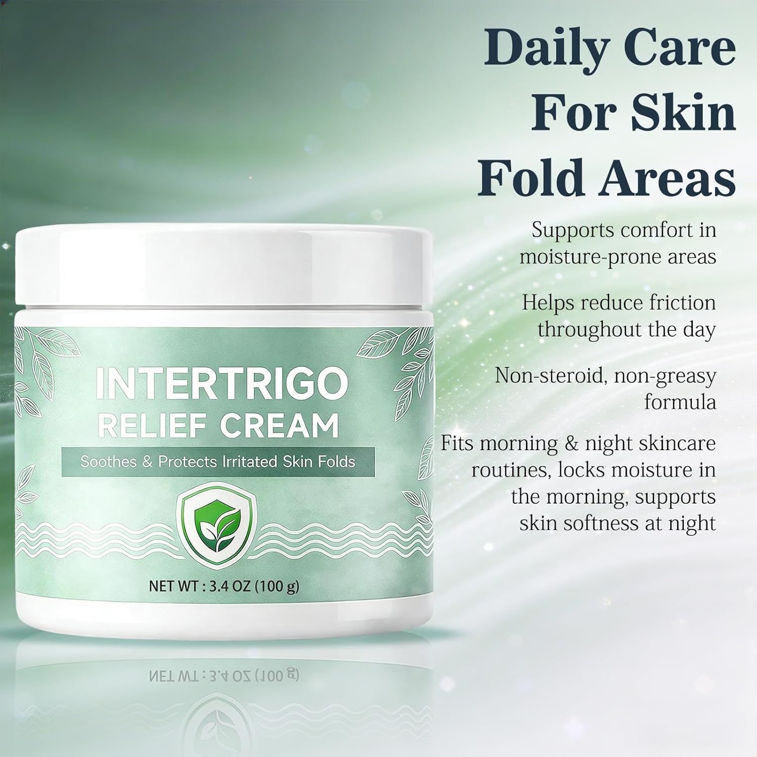 2PCS Intertrigo Cream,Skin Fold Care & Chafing Support Cream, Supports Skin Comfort, Fast-Drying Non-Greasy Formula for Daily Use - Image 2