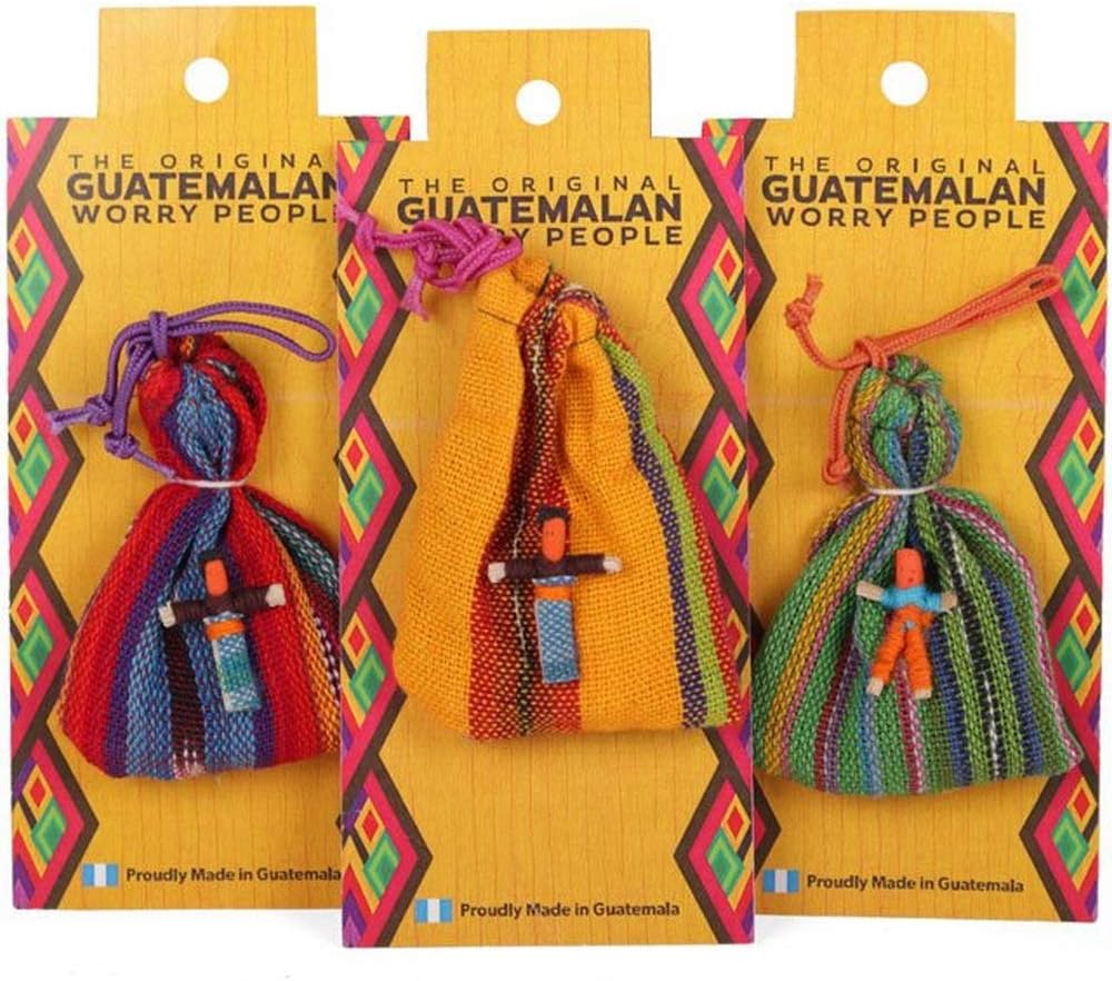 Mayan People WD_33315 Worry Dolls in Bag | 3pcs. 3g, Multicolor