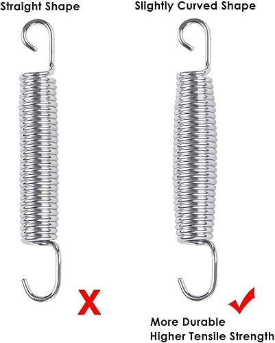 Miniatura 10 de AW Resortes de trampolín de 5.5 a 8.25 pulgadas, resortes de repuesto de acero galvanizado, accesorios para trampolín, piezas de varios tamaños