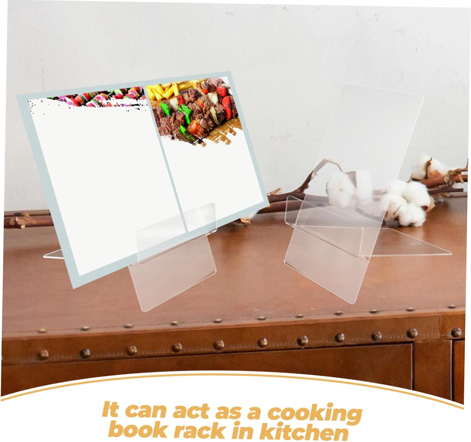 IMIKEYA 5pcs Easel Display Stand Acrylic Book Holder Recipe Stand for Kitchen Counter