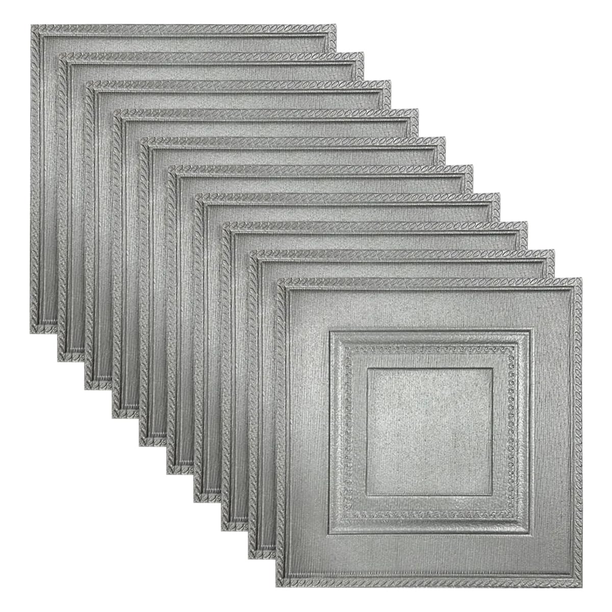 Panneaux muraux 3D imperméables pack de 40 dalles autocollantes 35x35 cm motif C pour salon