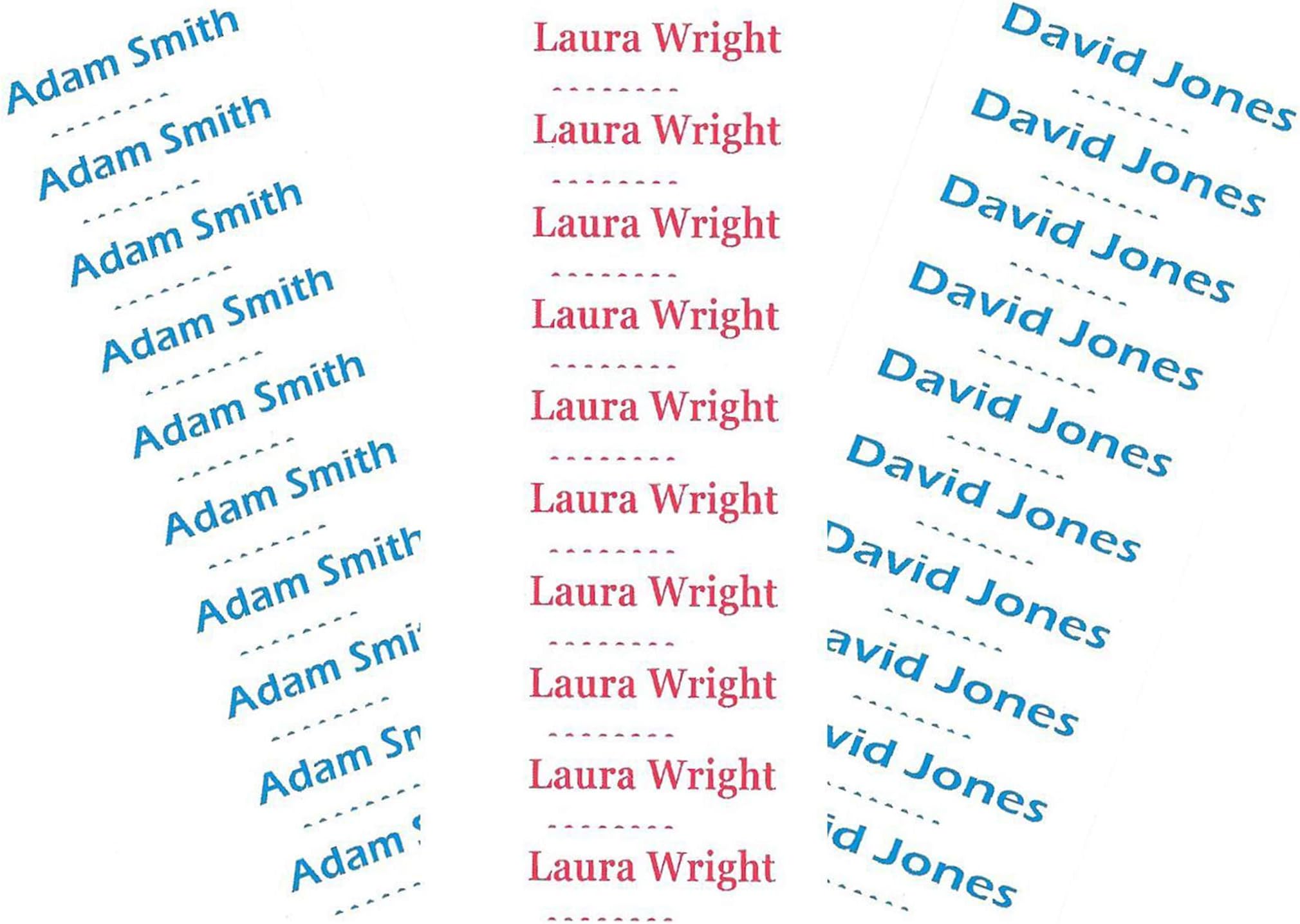 50 Printed iron-on School Name Tapes Name Tags Labels for uniform, back to school