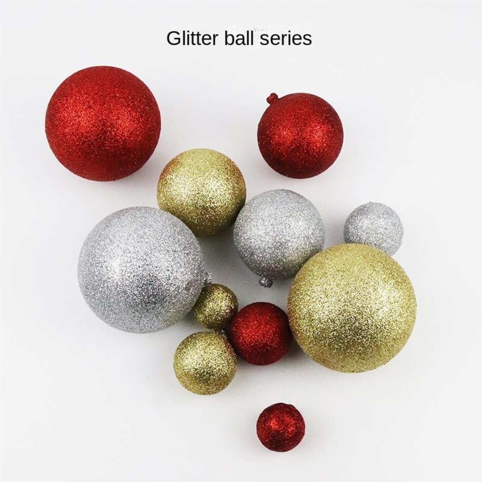 Baumschmuck Weihnachtsdekoration, 9 Kunststoffornamente, Je 8 cm Durchmesser Weihnachtskugeln(Metallic2)