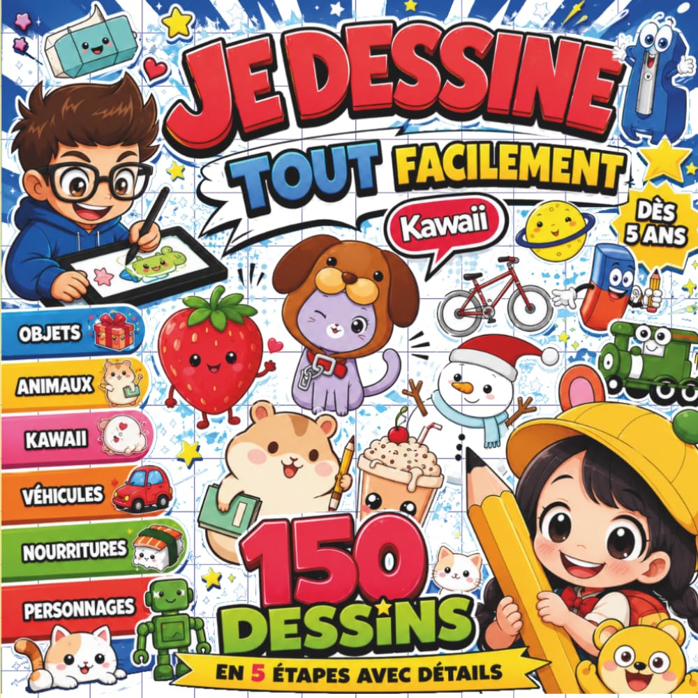 JE DESSINE TOUT FACILEMENT: 150 Dessins en 5 étapes avec détails