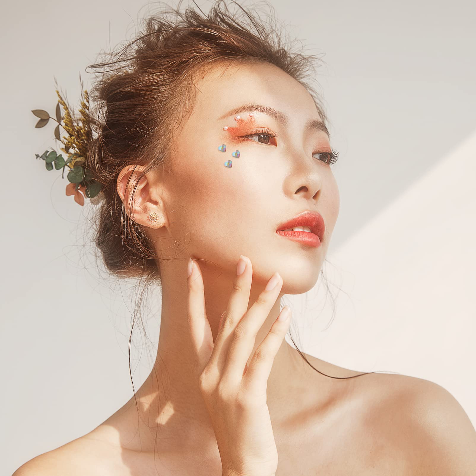 FOMIYES 5 Set Di Gemme Piatte Per Il Viso Da Attaccare Su Strass Gioielli Per Il Trucco Per Occhi Gioielli Alla Moda Artigianato 5 Fogli*5