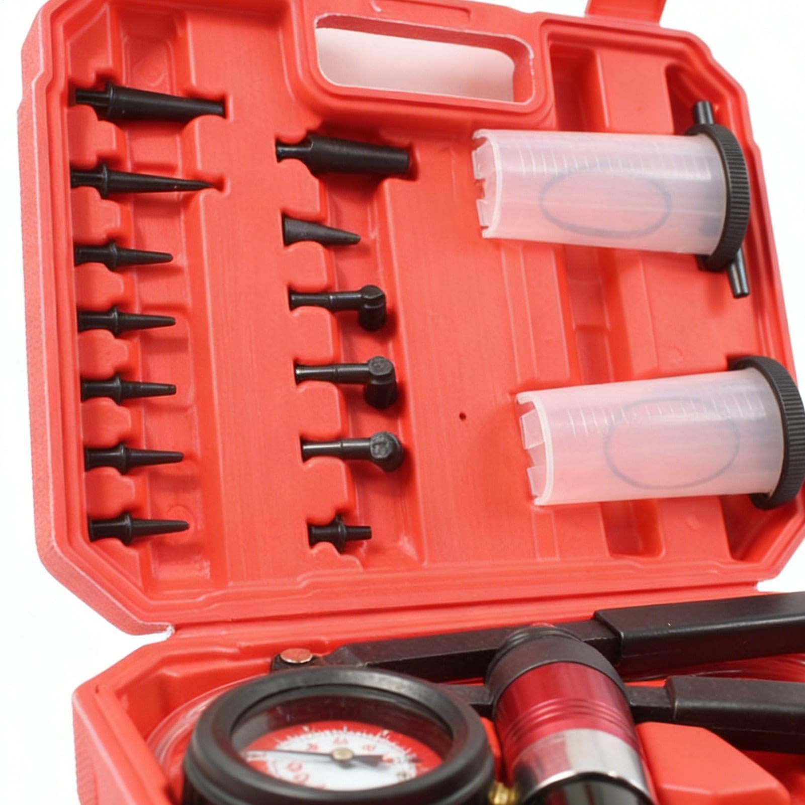 Ręczna Pompa Próżniowa Przenośne Narzędzia Motocyklowe z Manometrem | Odpowietrzacz Hamulców Samochodowych oraz Tester Próżni do Odciągania i Napełniania Płynu w Układzie Hamulcowym Motocykli i