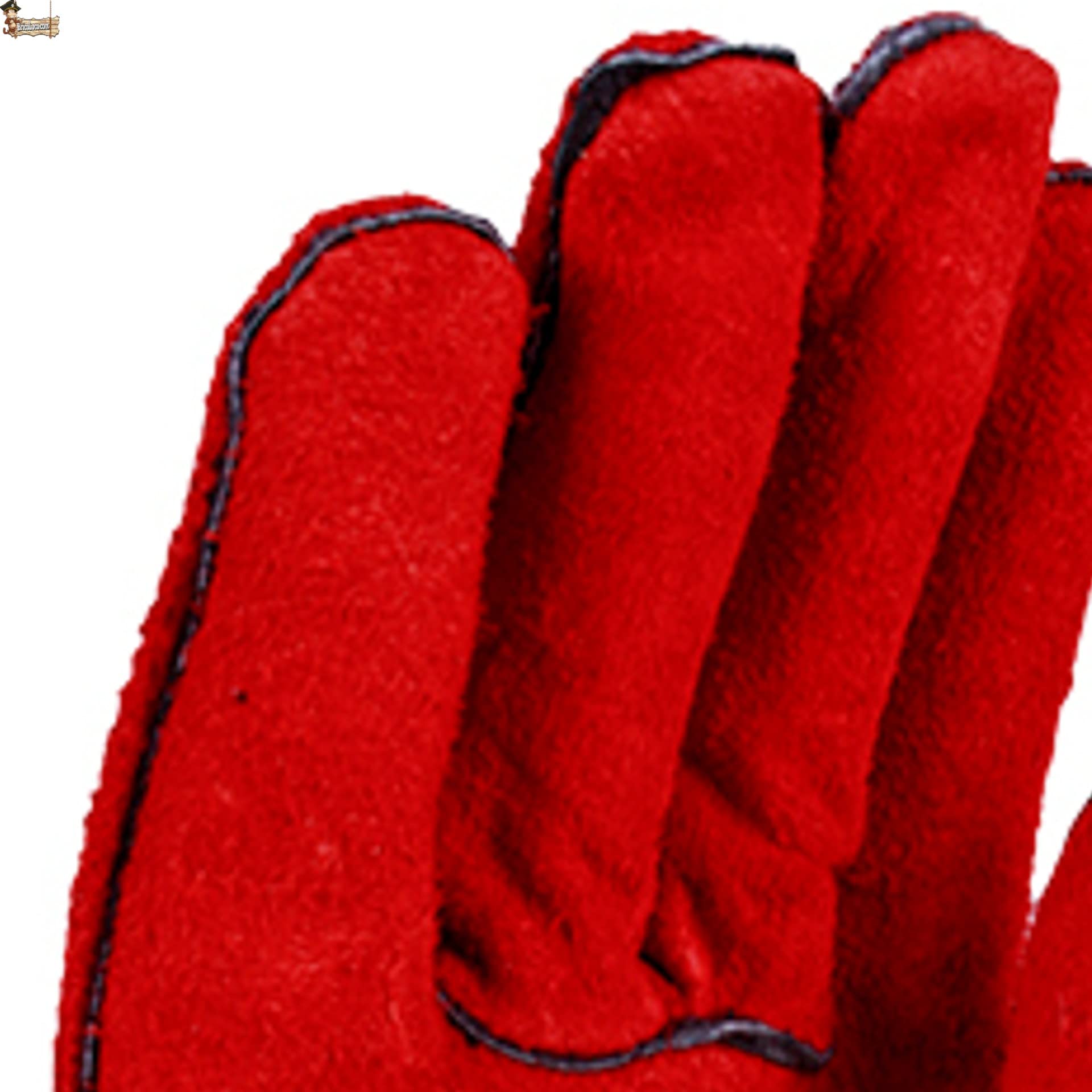 BricoLoco.com Gants de travail à souder. Soudure professionnelle électrique, fil, électrode. Longueur 350 mm. Cuir de vachette croûte de cuir. Doublés et confortables. Taille 9. (6)