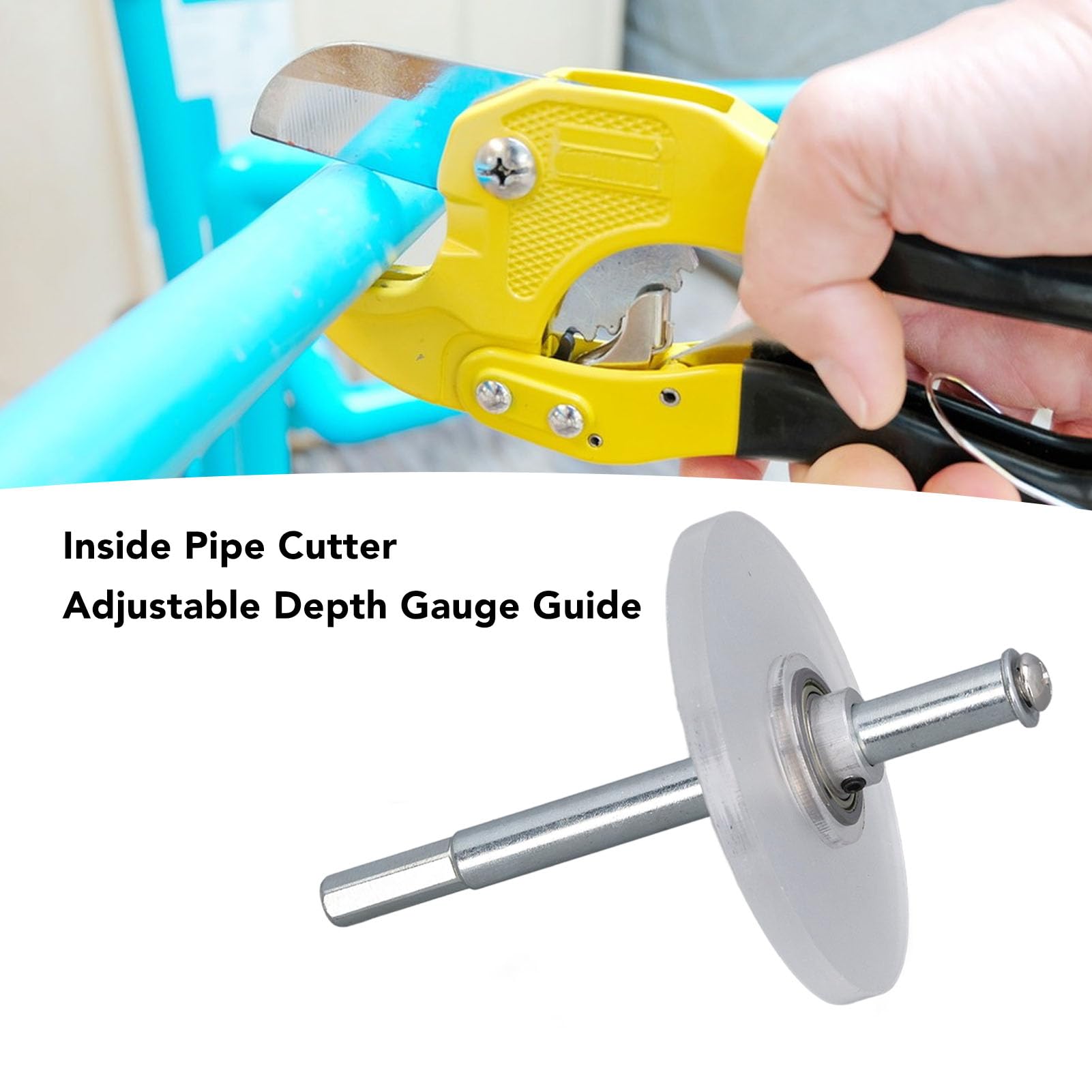 Inside Pipe Cutter:with Adjustable Depth Gauge Guide and 6 Saw Blades for Pipe Cutters Plumbing, Essential Cutter Set for Precise Pipe Cutting