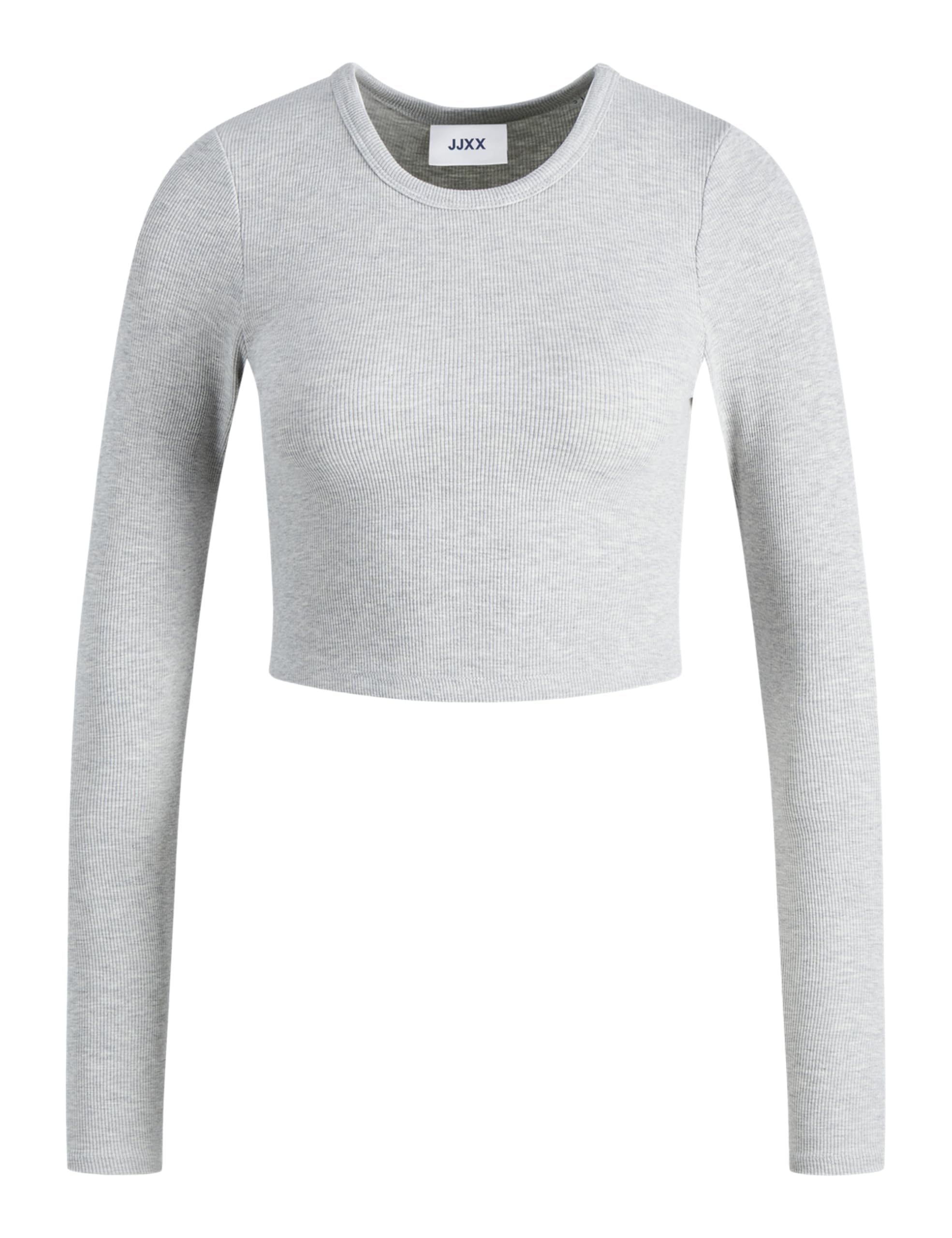 JJXX Women's JJXX JXFELINE LS Rib TEE NOOS T-Shirt, Light Grey Melange, M