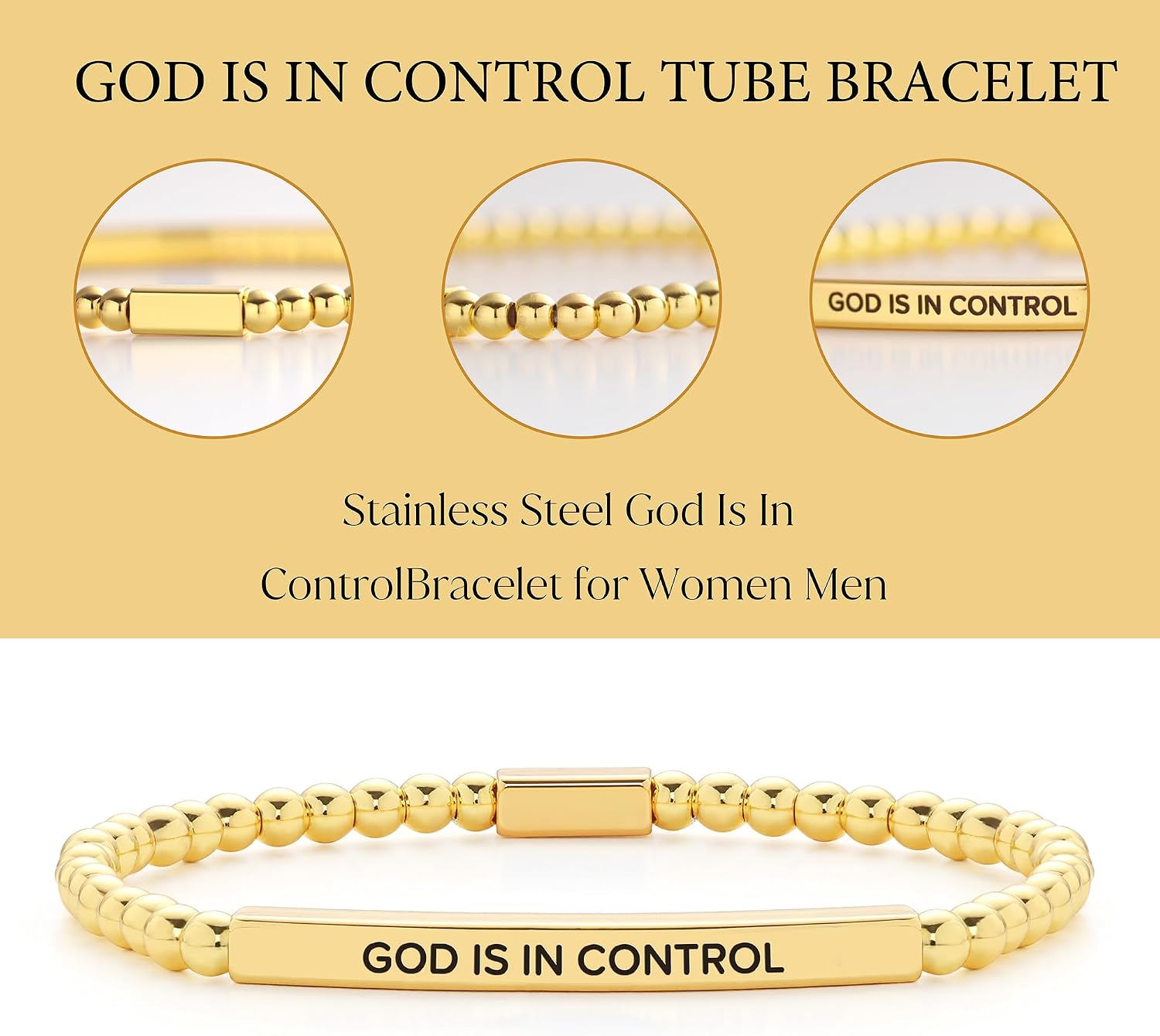 Dont Let The Hard Days Win Inspirational Bracelets for Women, Elastic Beaded Bracelet Christmas Birthday Jewelry Gift