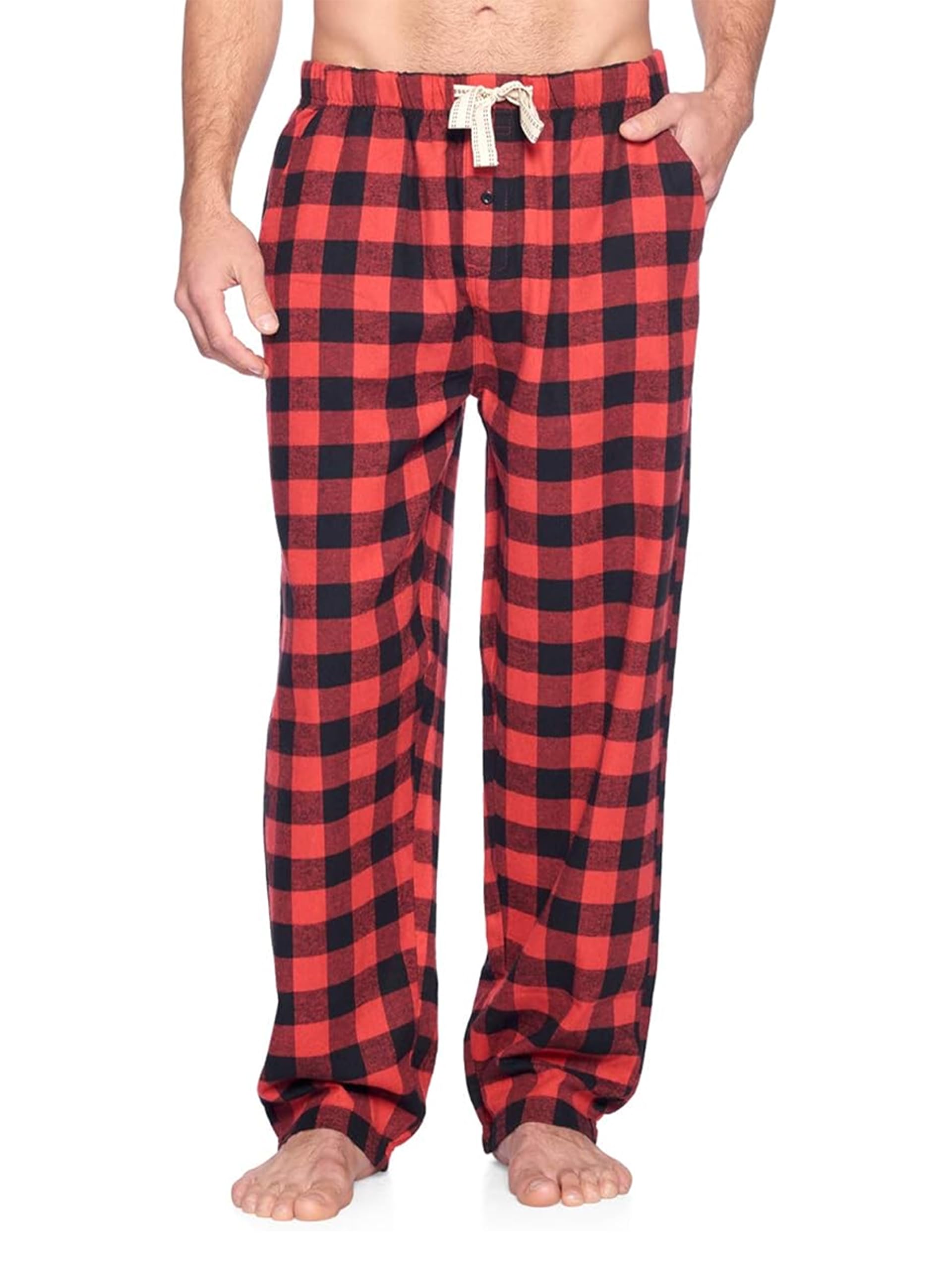 Mens Super Soft Flannel Plaid Pajama Sleep Pants