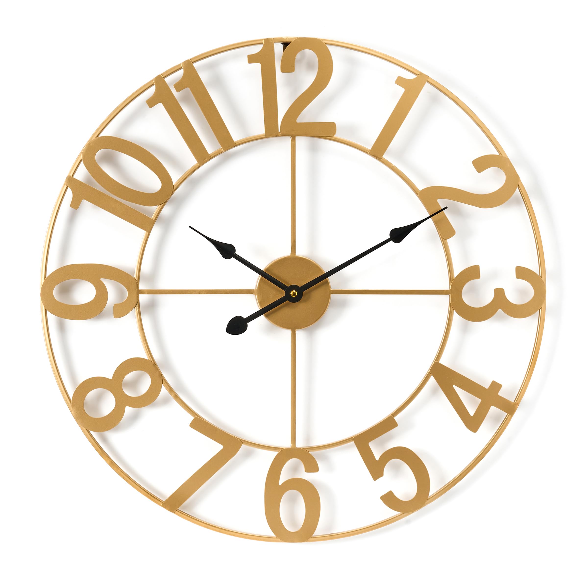 Amazon.com: Sorbus Gold Metal Wall Clock - 16 inch Decorative
