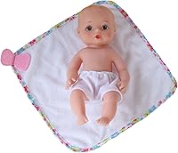 Vista 1 de Muñeca de baño Baby's First de 9 pulgadas Skin-So-Soft para bebé, manta de baño rosa