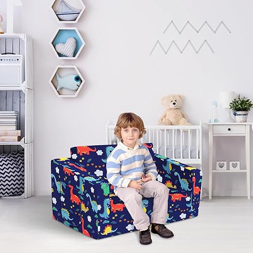 Miniatura 2 de Sofás plegables para niños, sofá convertible 2 en 1 para niños, sofá convertible para tumbona, abatible, sofá cama para niños pequeños