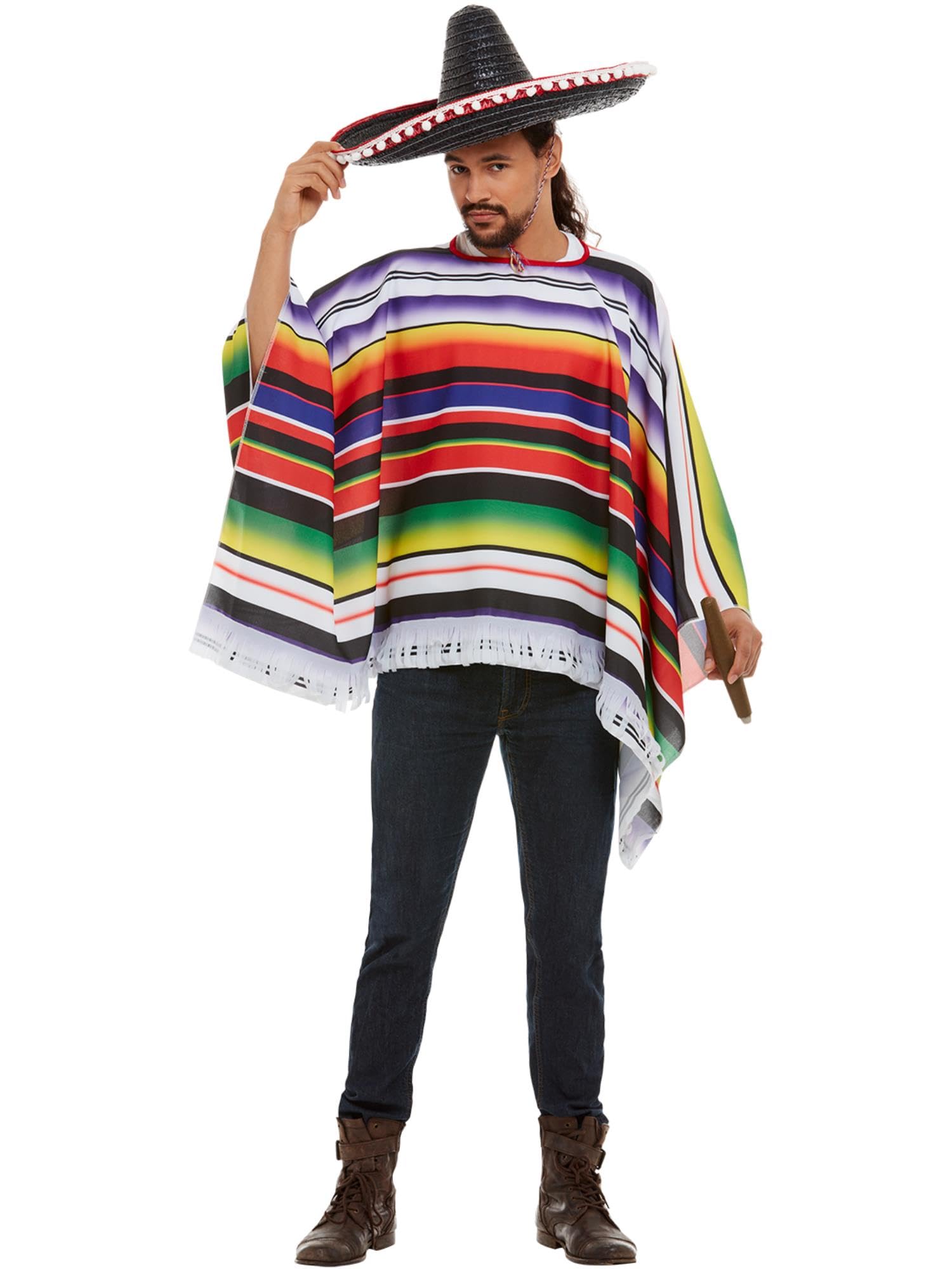 Smiffys Poncho, Multicolor