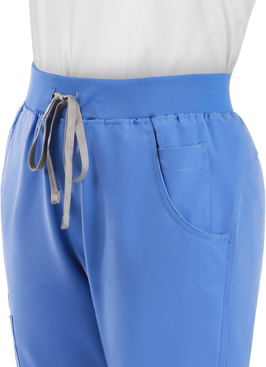 Scrub Pants for Women - Straight Leg Medical Scrub Pants with 6 Pockets - Drawstring Soft Stretch Women Scrub Pant - Image 4
