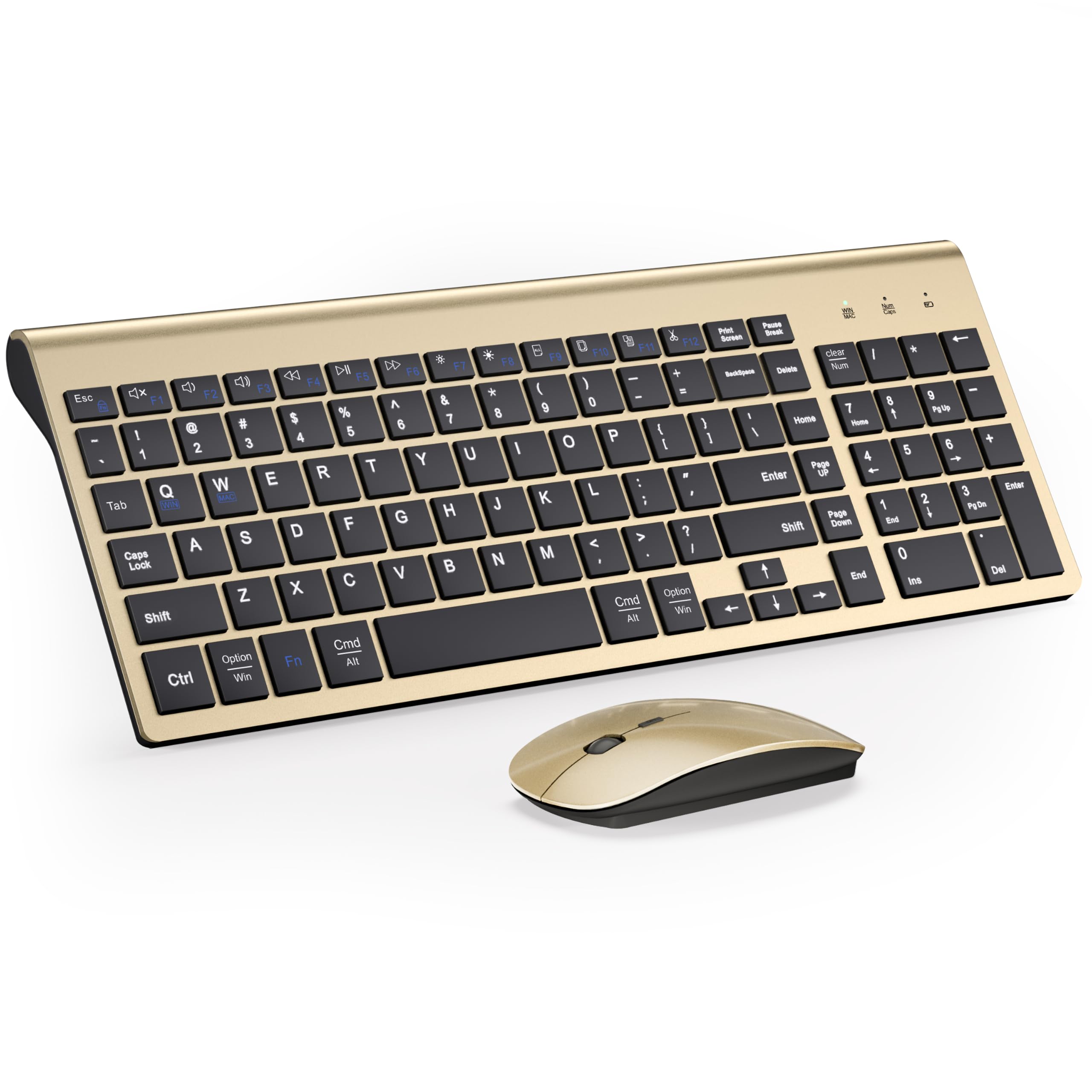Wireless Keyboard and Mouse Ultra Slim Combo, TopMate - White — Amazon image 20