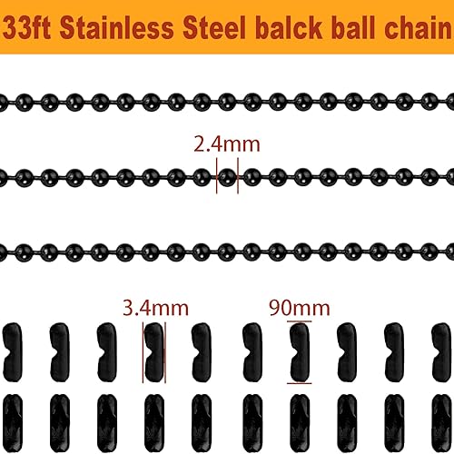 Miniatura 83 de Jishi Cadena de serpiente de oro de 33 pies de 0.047 in, cadenas para hacer joyas, collares, pulseras, suministros de joyería, hallazgos – Rollo