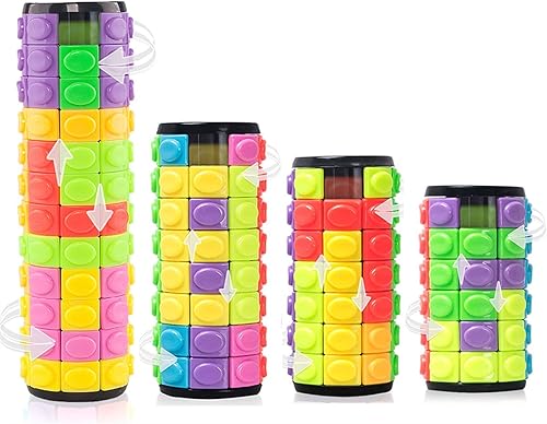 R.Y.TOYS Juguete para ansiedad, rompecabezas de cubo mágico, rompecabezas de cerebro para adultos, juego de mano inquieto de lógica giratoria y
