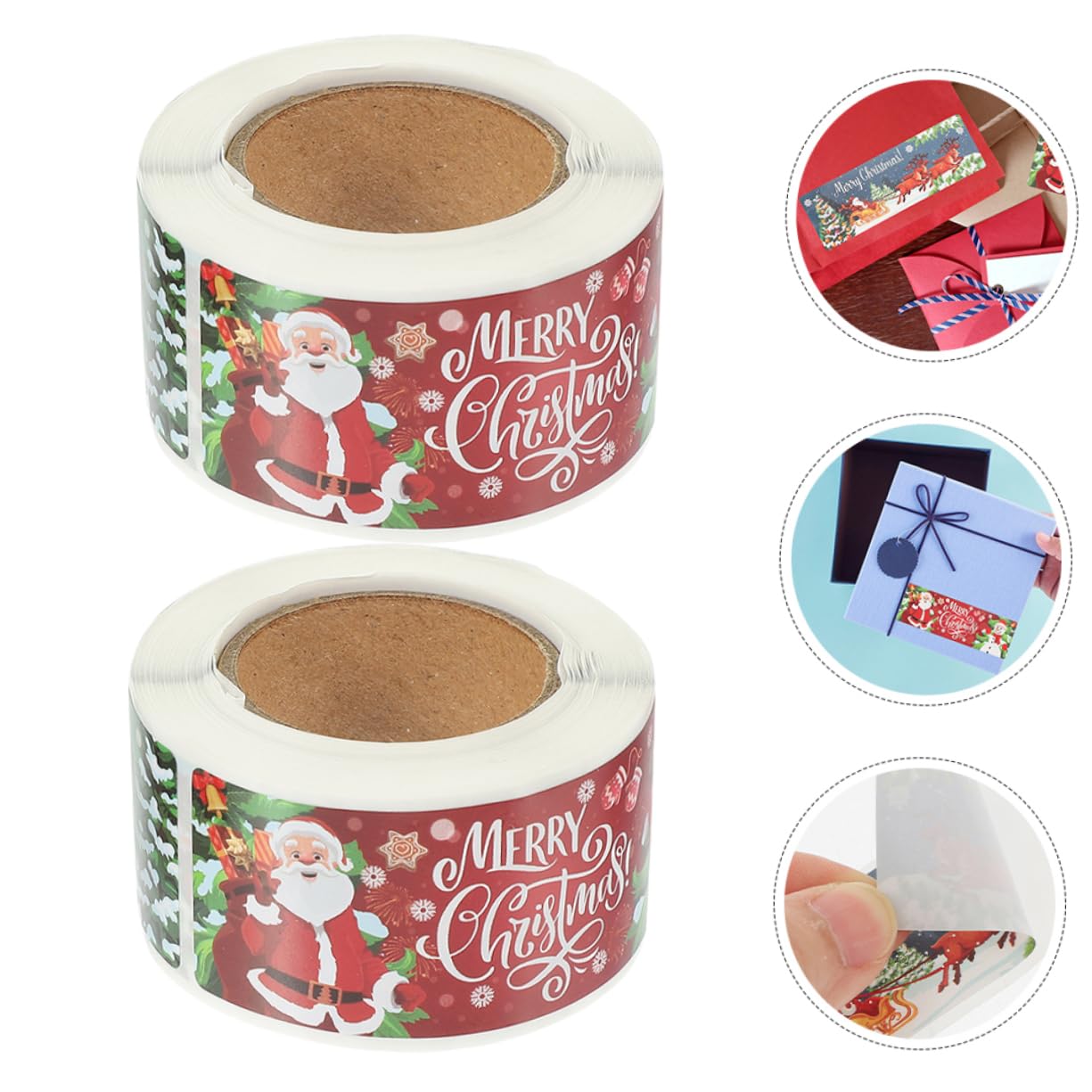 5set Adesivi Adesivi Natalizi Per Etichette Alimentari in ​​cera Per Il Matrimonio Lacca Con Sigillo Di Cera Adesiva Punto Adesivo in Vinile Rosso 2rolls*5